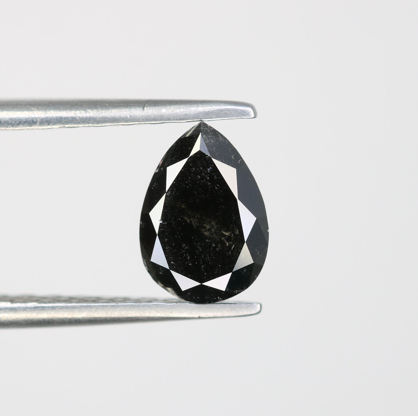 0.79 CT Pear Shape Salt And Pepper Loose Diamond For Engagement Ring - JayKrishna Diamond