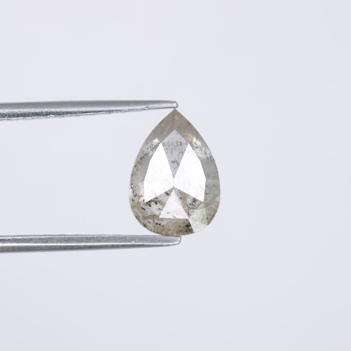2.08 CT Natural Salt And Pepper Fancy Pear Shape Diamond For Wedding Ring - JayKrishna Diamond