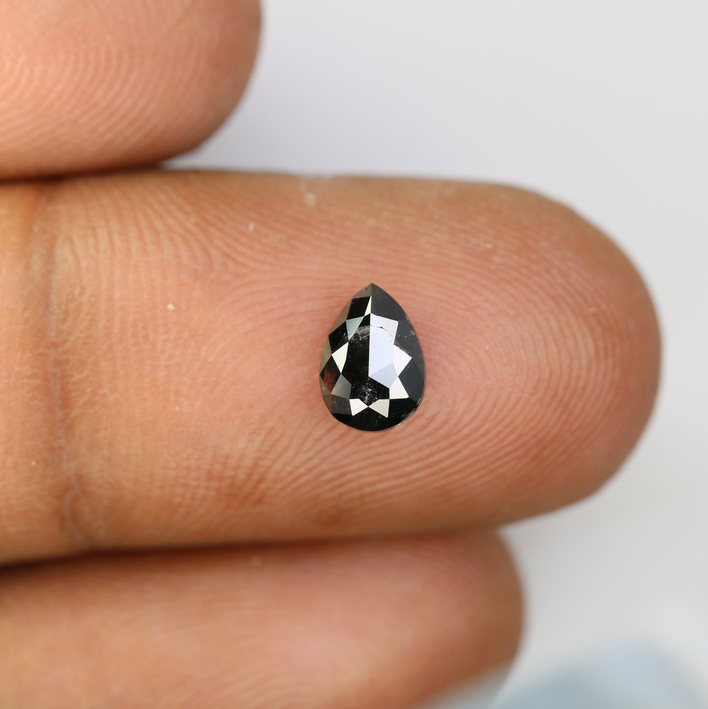0.79 CT Pear Shape Salt And Pepper Loose Diamond For Engagement Ring - JayKrishna Diamond
