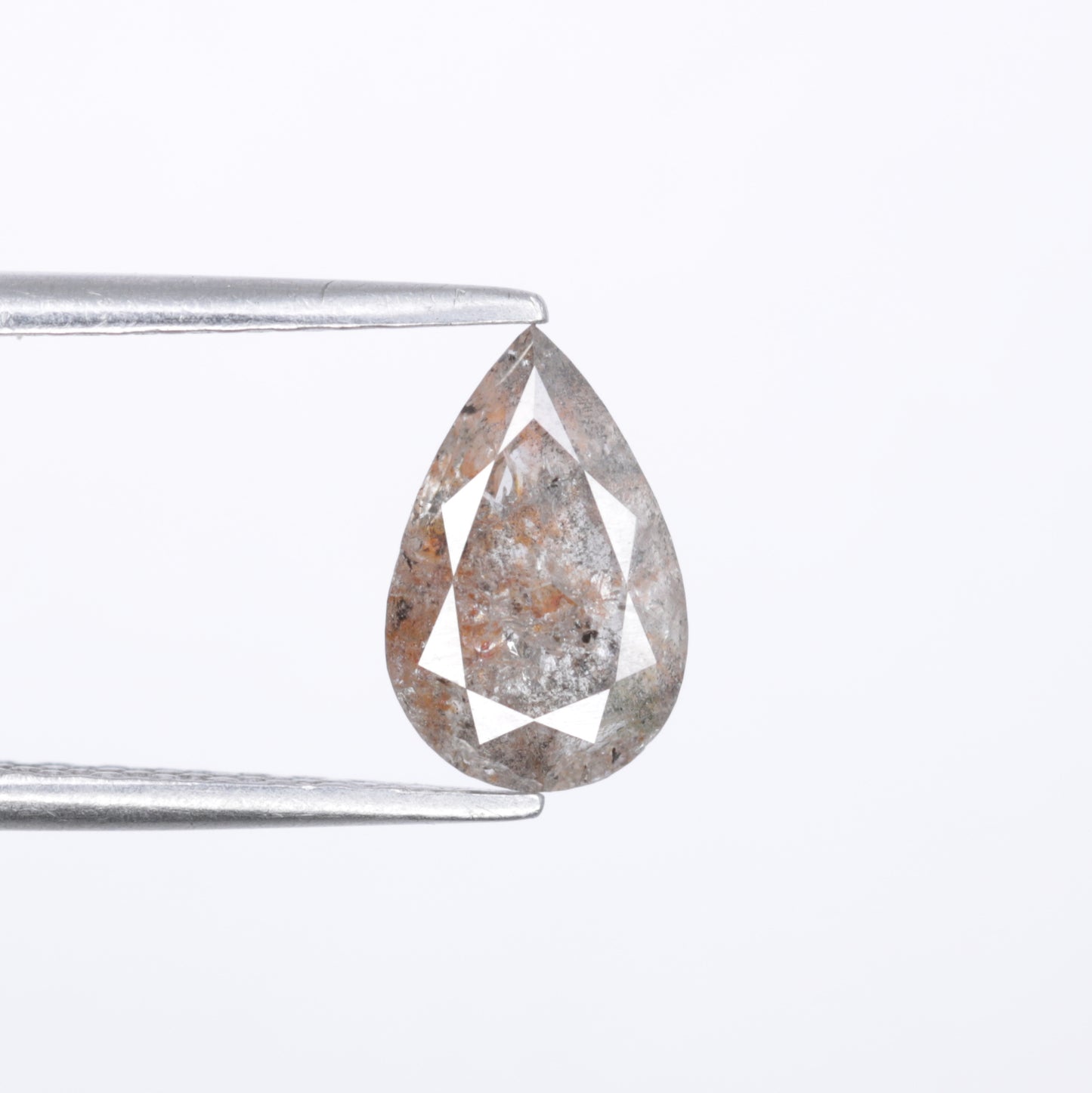 1.31 CT Fancy Pear Shape Salt And Pepper Diamond For Wedding Ring - JayKrishna Diamond