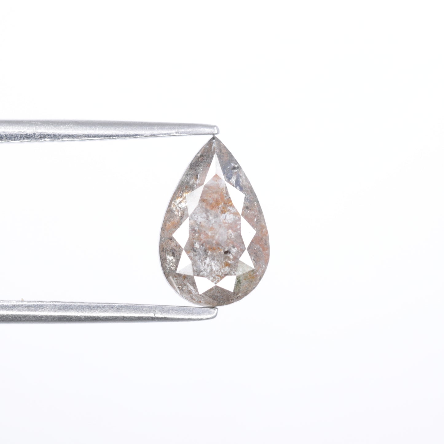 1.31 CT Fancy Pear Shape Salt And Pepper Diamond For Wedding Ring - JayKrishna Diamond