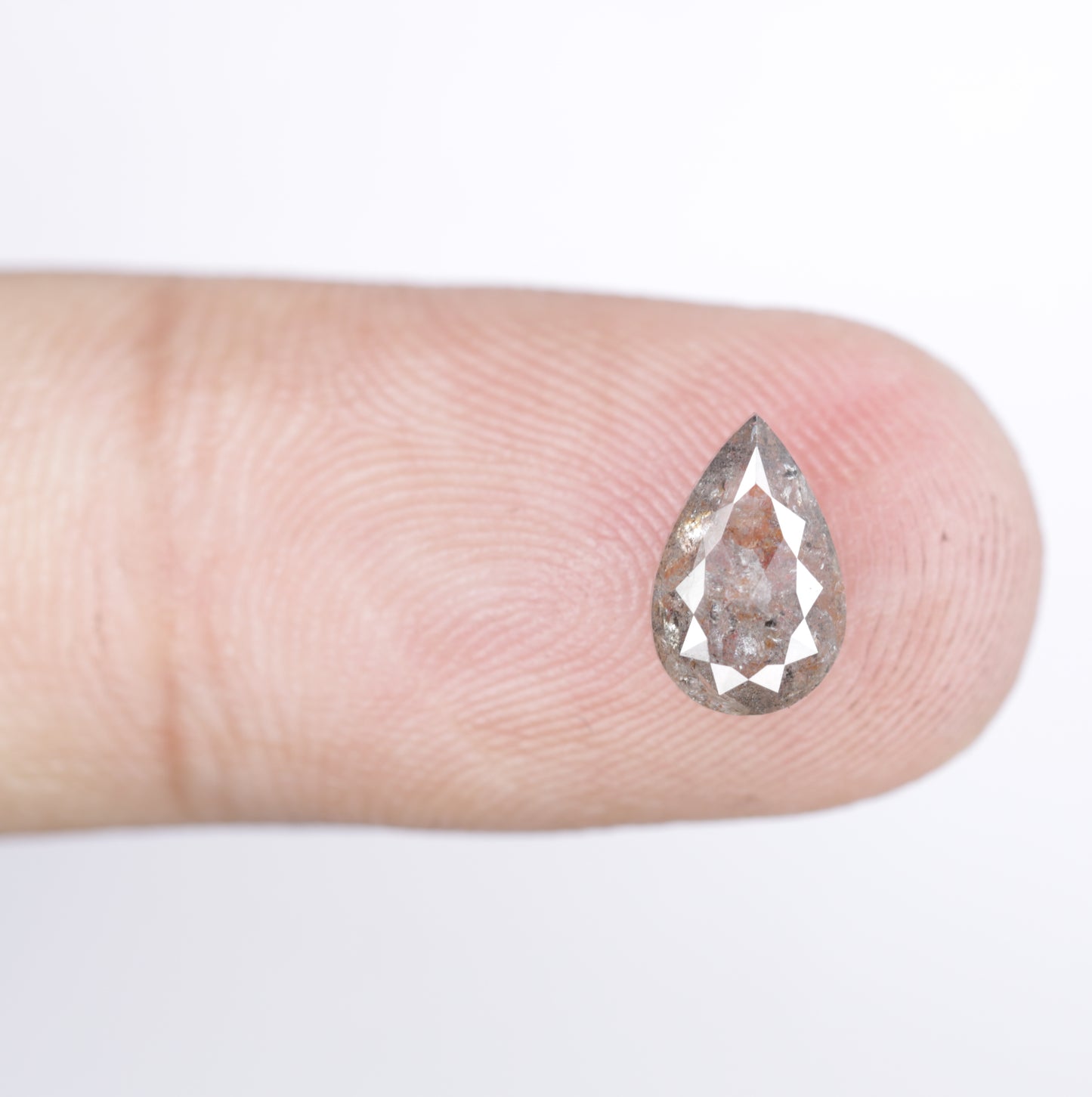 1.31 CT Fancy Pear Shape Salt And Pepper Diamond For Wedding Ring - JayKrishna Diamond