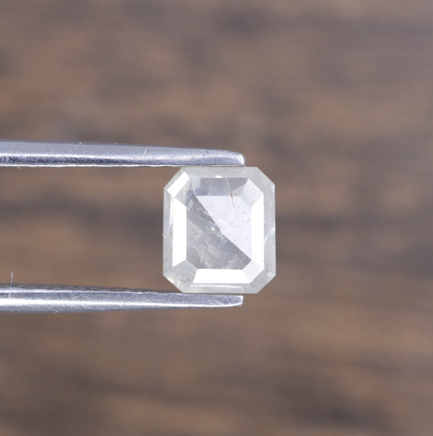 0.73 CT Emerald Shape Polished Grey Diamond For Engagement Ring - JayKrishna Diamond