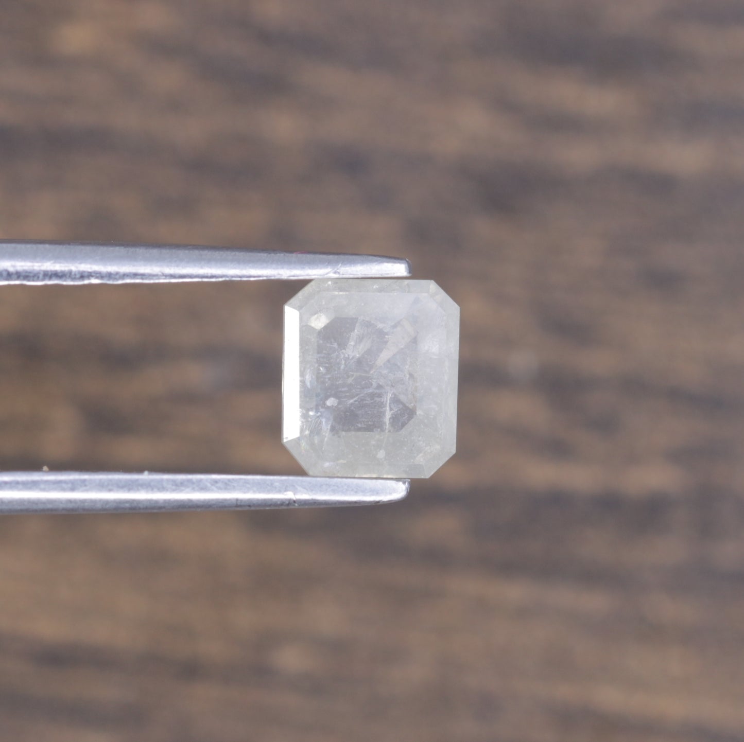 0.73 CT Emerald Shape Polished Grey Diamond For Engagement Ring - JayKrishna Diamond