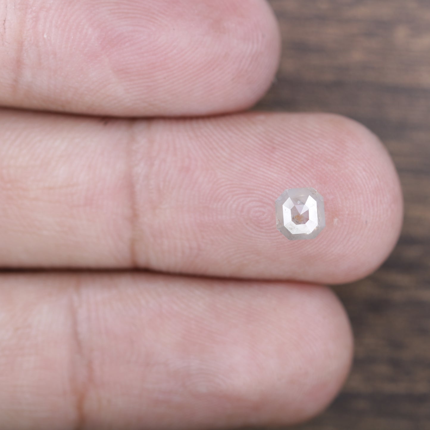 0.66 CT Unique Asscher Shape Natural Grey Diamond for Promise Ring - Distinctive Gemstone for Custom Jewelry Designs - JayKrishna Diamond