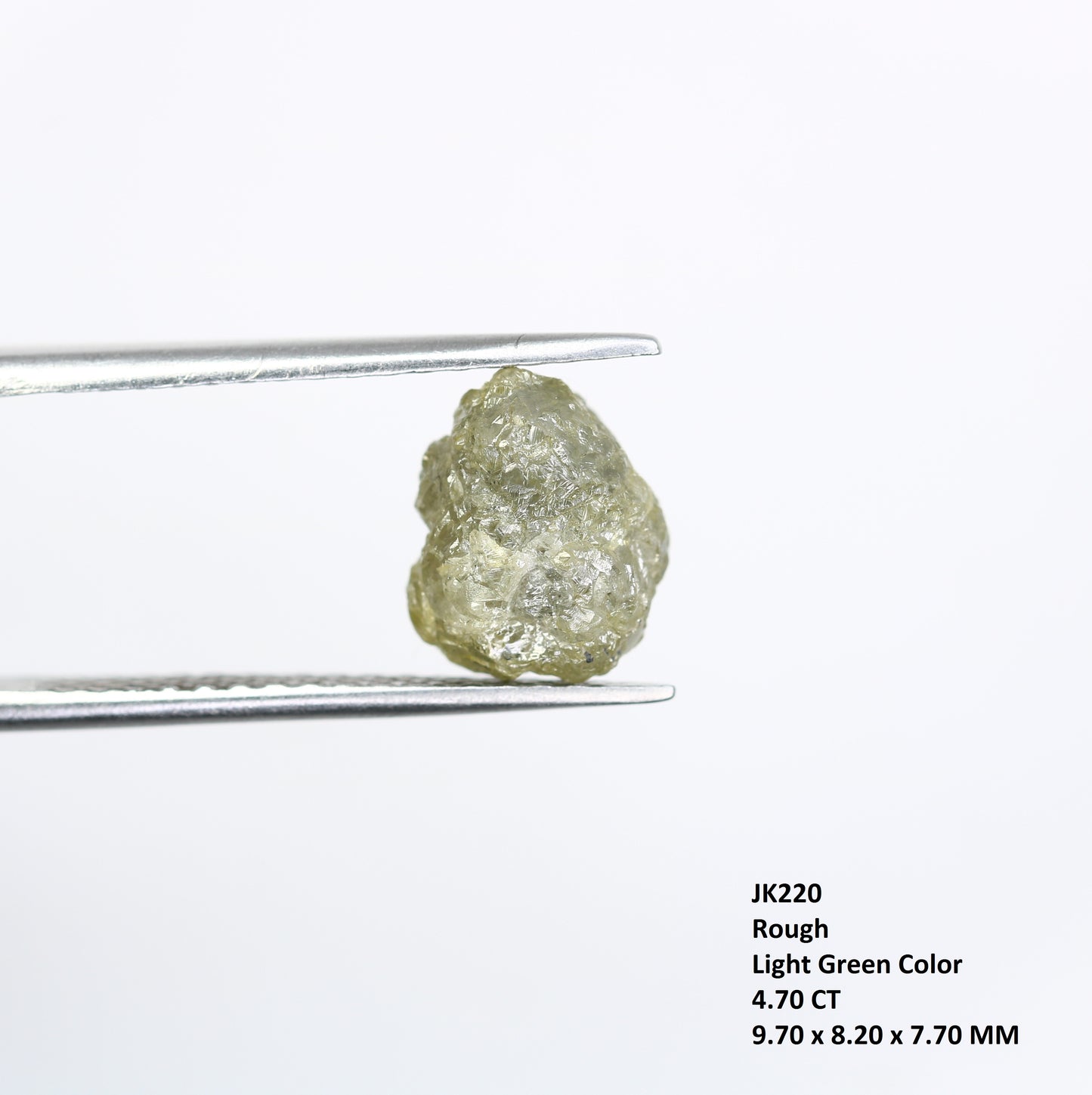 4.70 CT Light Green Rough Uncut Diamond For Engagement Ring - JayKrishna Diamond