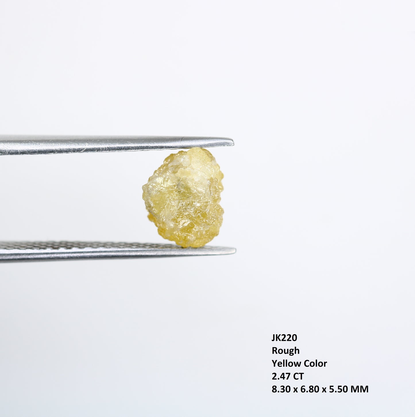 2.47 CT Yellow Rough Irregular Cut Raw Diamond For Engagement Ring - JayKrishna Diamond