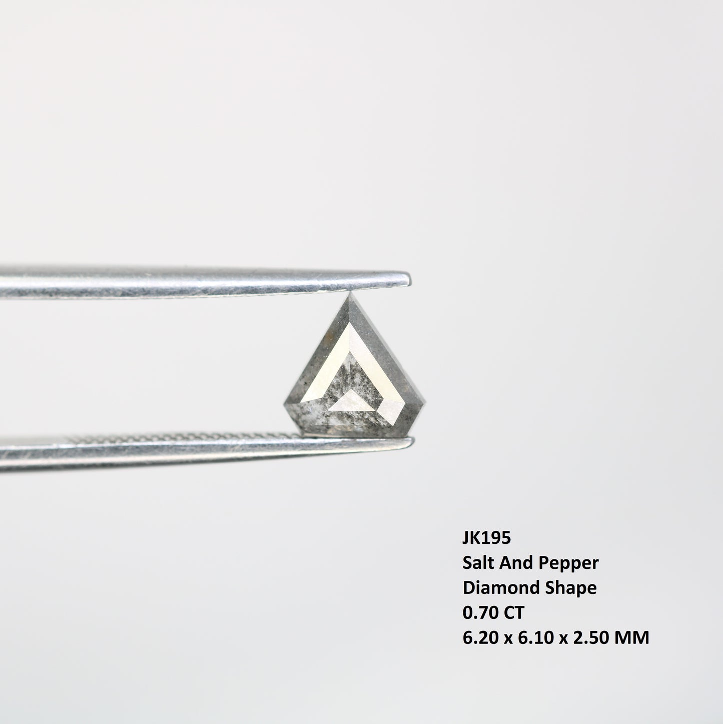 0.70 CT Diamond Cut Salt And Pepper Loose Diamond For Engagement Ring - JayKrishna Diamond