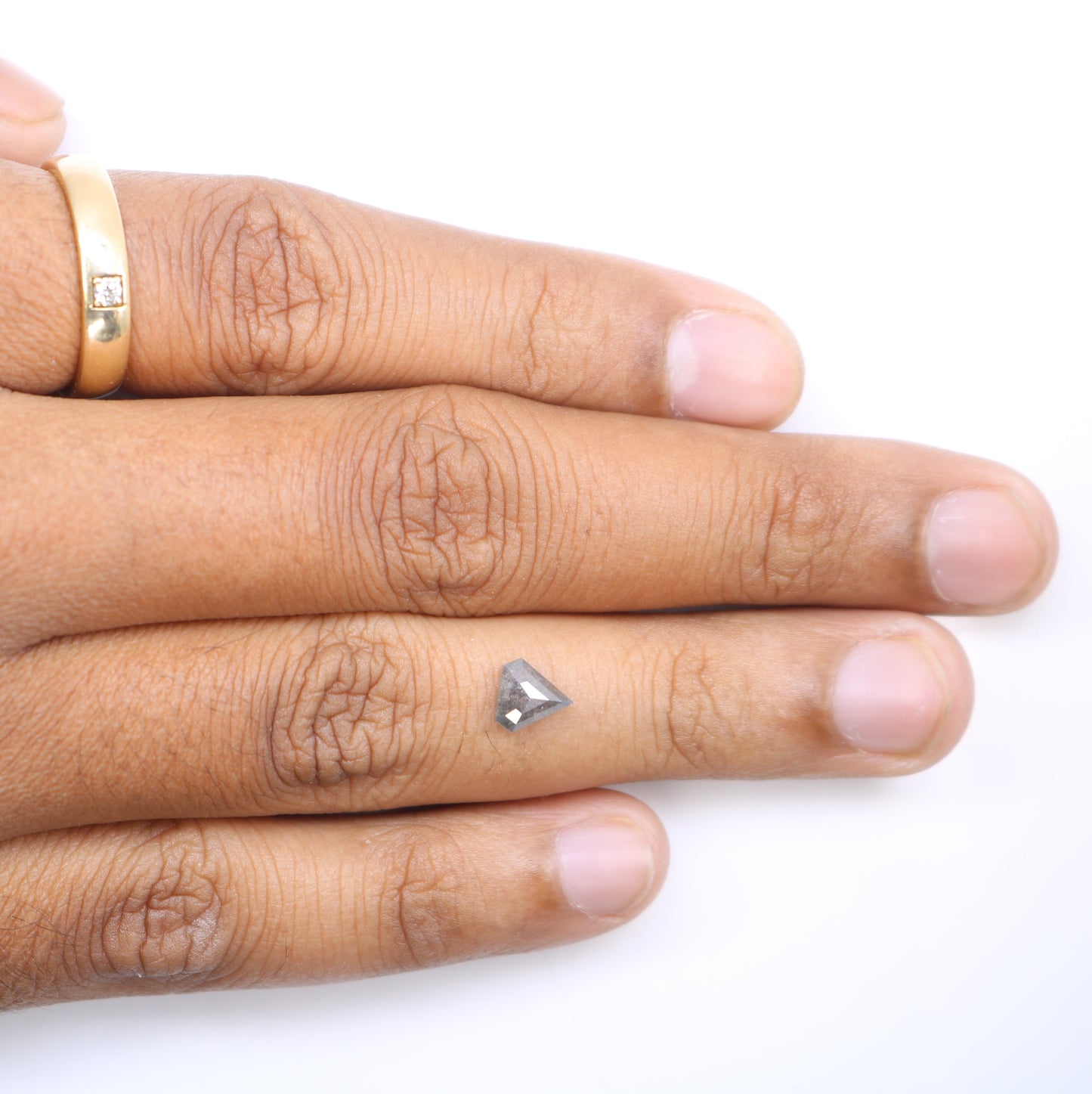 0.70 CT Diamond Cut Salt And Pepper Loose Diamond For Engagement Ring - JayKrishna Diamond