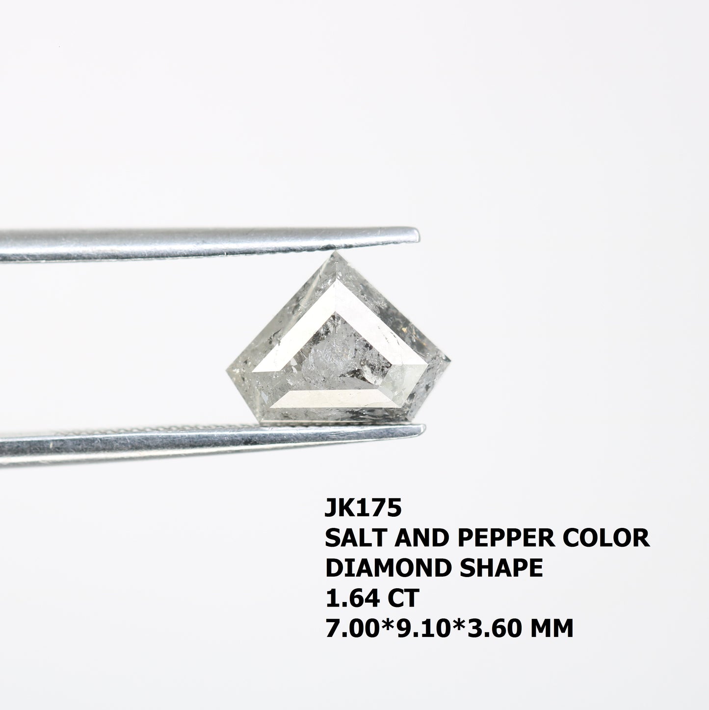 1.64 CT Diamond Cut Salt And Pepper Diamond For Engagement Ring - JayKrishna Diamond