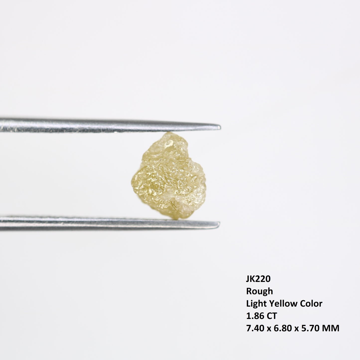 1.86 CT Raw Irregular Cut Light Yellow Rough Diamond For Engagement Ring - JayKrishna Diamond