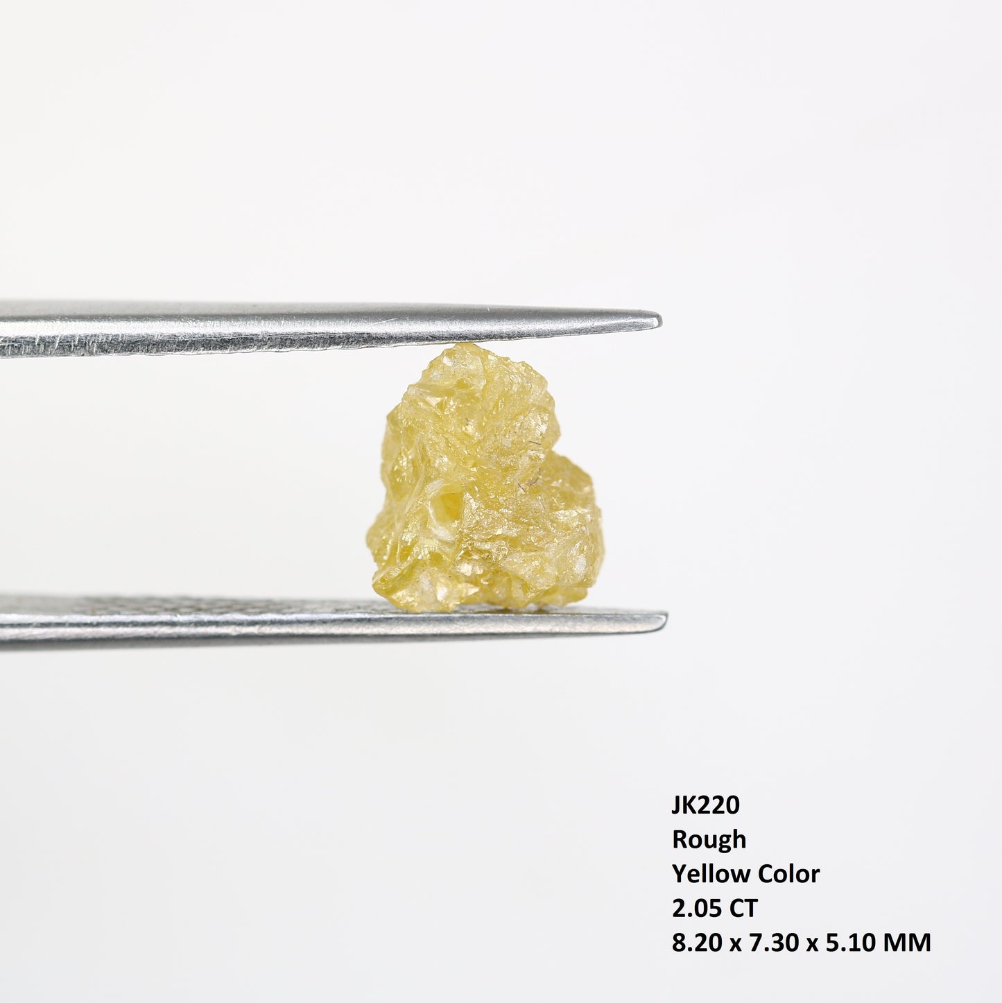 2.05 CT Raw Rough Yellow Irregular Cut Diamond For Engagement Ring - JayKrishna Diamond