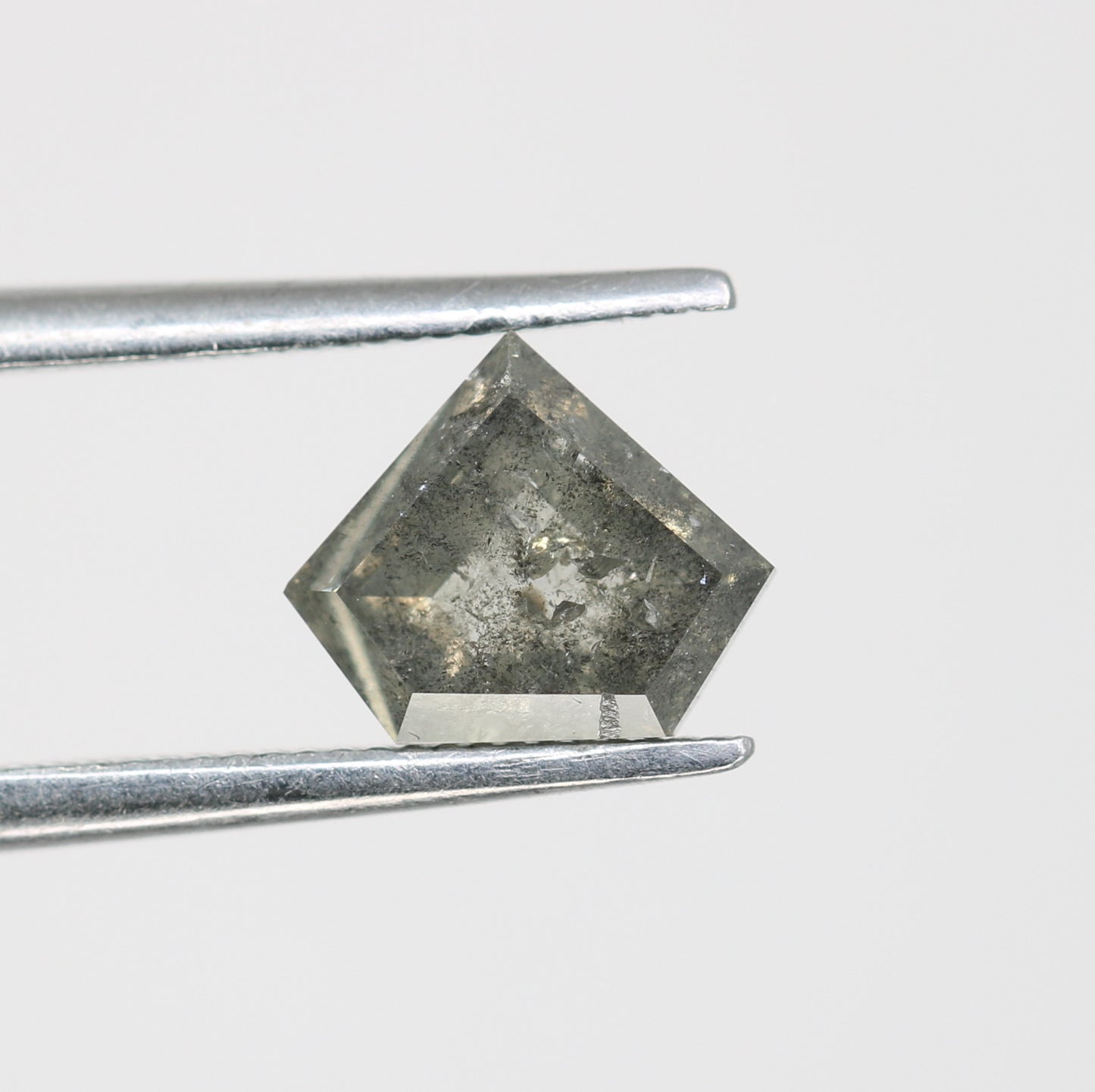 1.16 CT Diamond Shape Salt And Pepper Diamond For Engagement Ring - JayKrishna Diamond