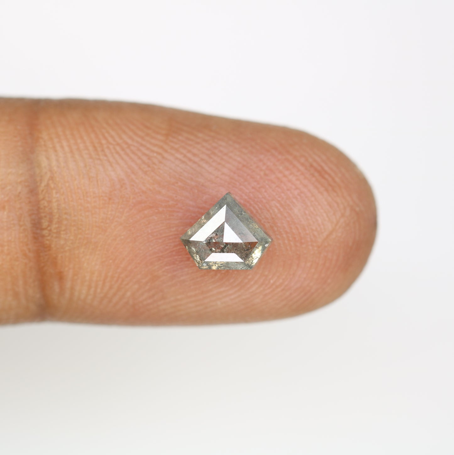 1.16 CT Diamond Shape Salt And Pepper Diamond For Engagement Ring - JayKrishna Diamond
