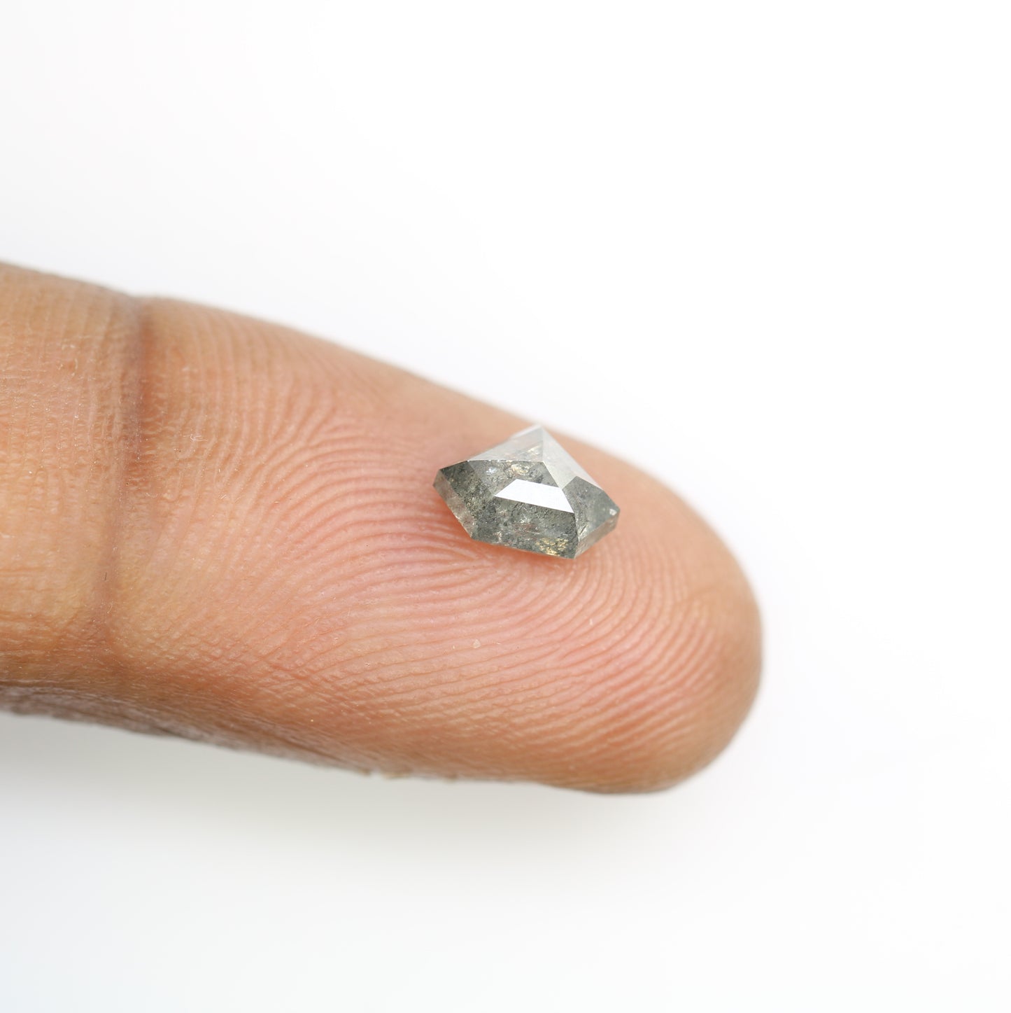 1.16 CT Diamond Shape Salt And Pepper Diamond For Engagement Ring - JayKrishna Diamond