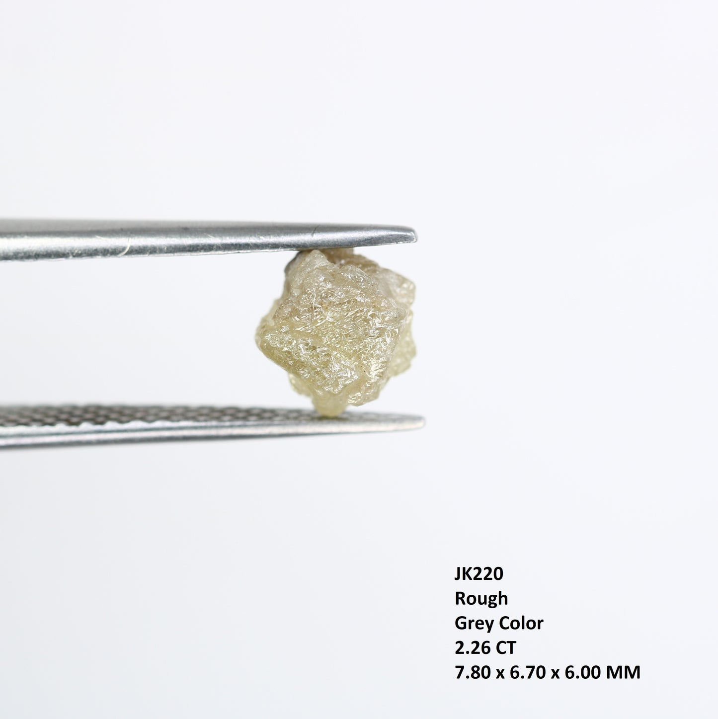 2.26 CT Grey Raw Rough Irregular Cut Diamond For Engagement Ring - JayKrishna Diamond