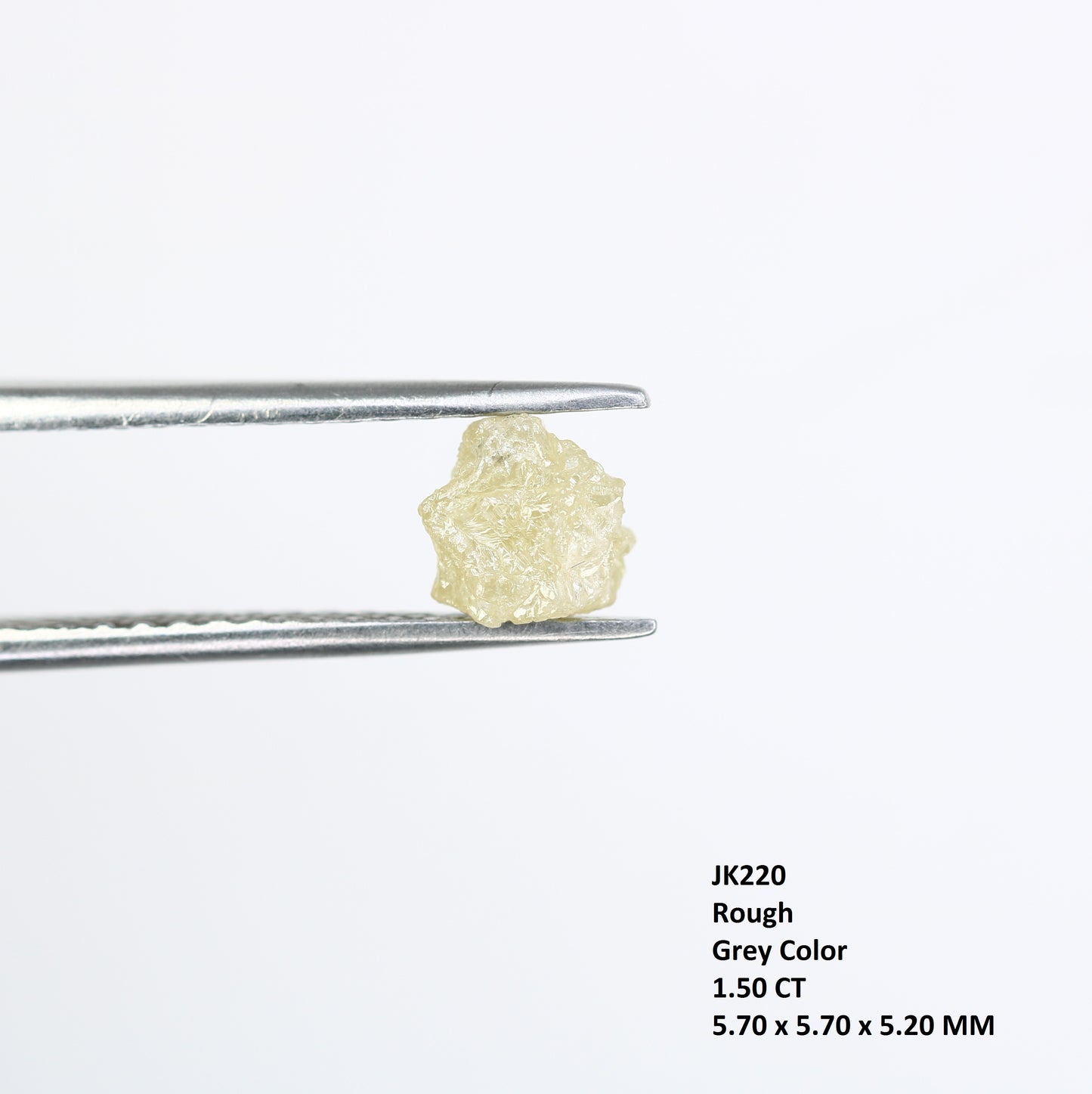 1.50 CT Raw Grey Rough Irregular Cut Diamond For Engagement Ring - JayKrishna Diamond