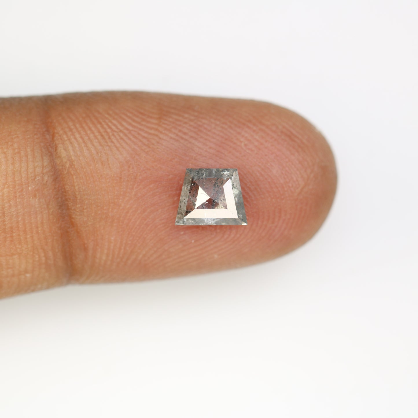 1.12 CT Salt And Pepper Geometric Shape Diamond For Engagement Ring - JayKrishna Diamond