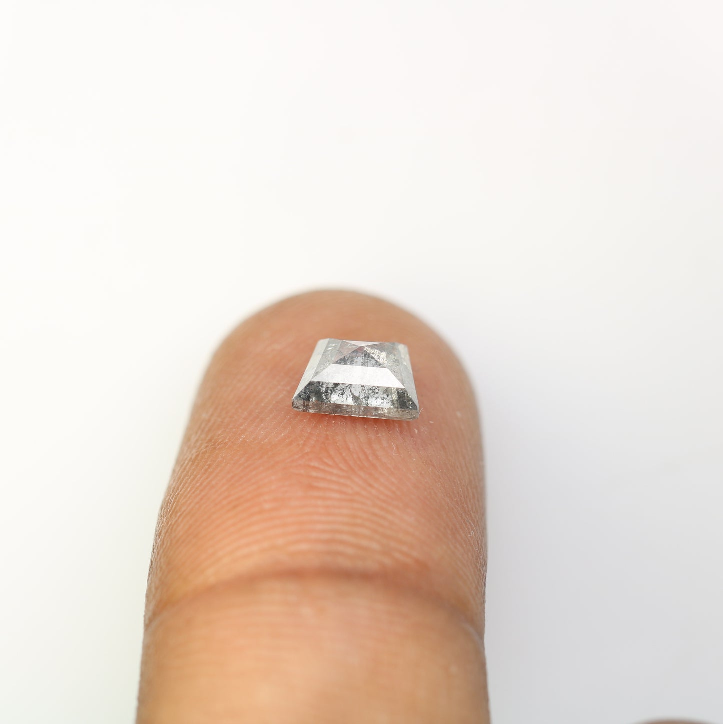 1.12 CT Salt And Pepper Geometric Shape Diamond For Engagement Ring - JayKrishna Diamond