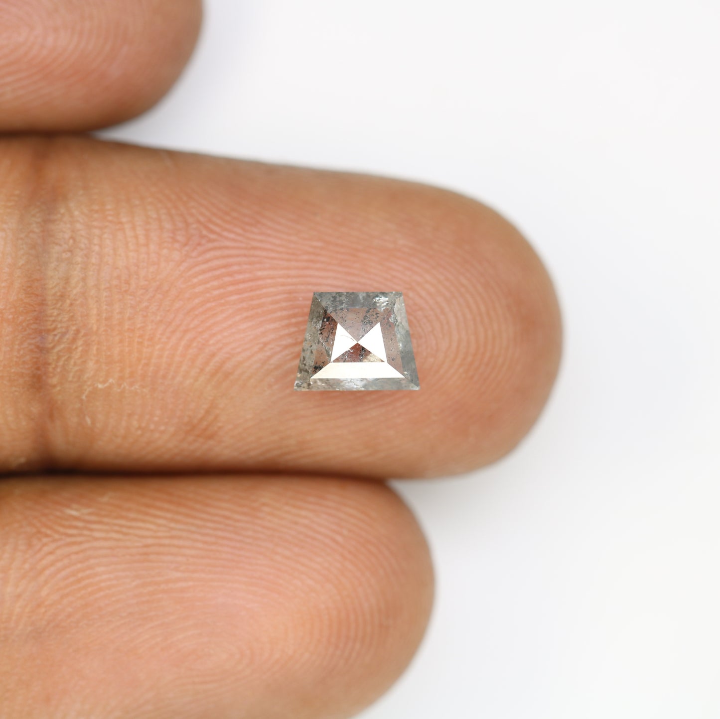 1.12 CT Salt And Pepper Geometric Shape Diamond For Engagement Ring - JayKrishna Diamond