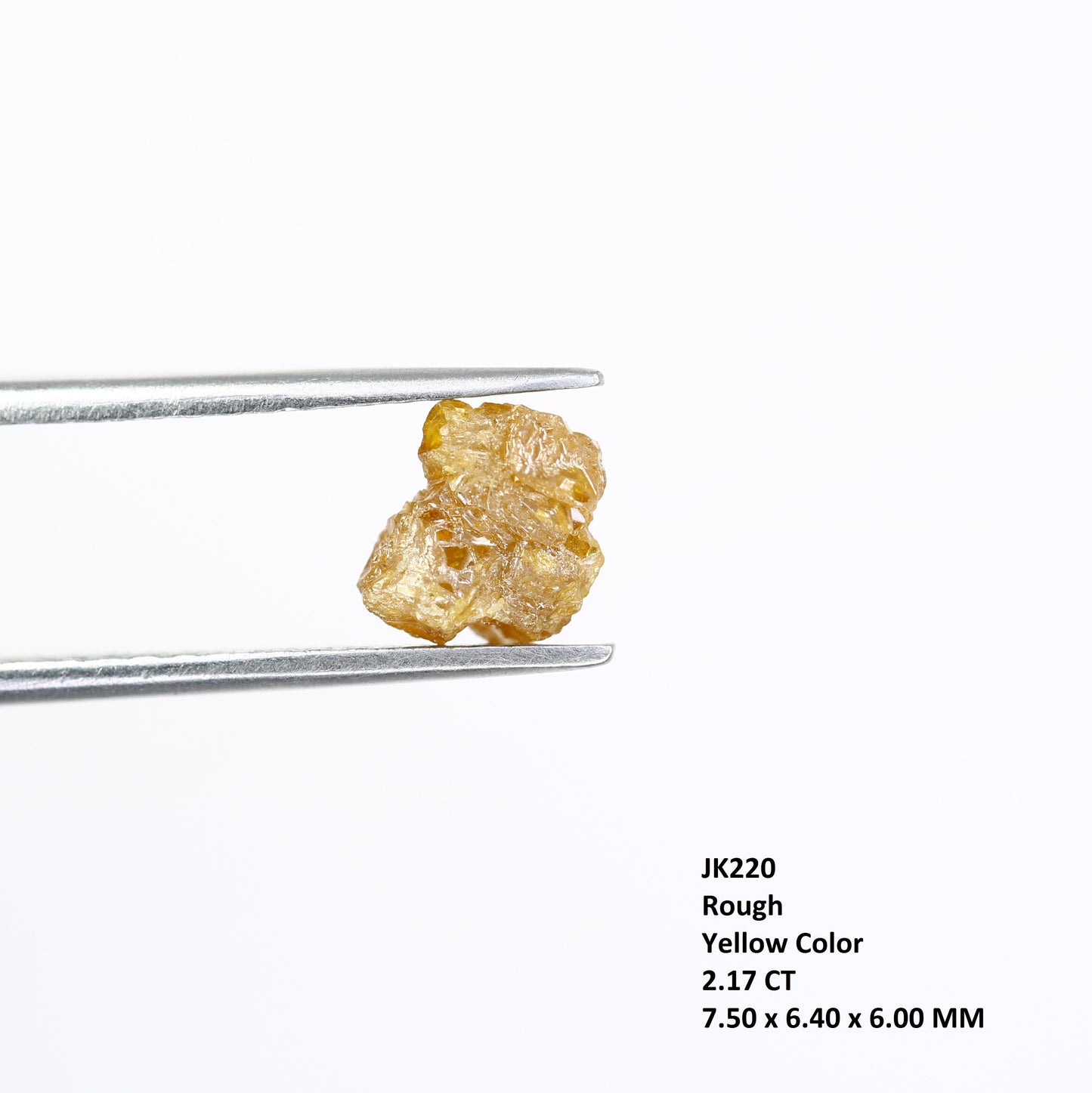 2.17 CT Yellow Rough Irregular Cut Raw Diamond For Engagement Ring - JayKrishna Diamond