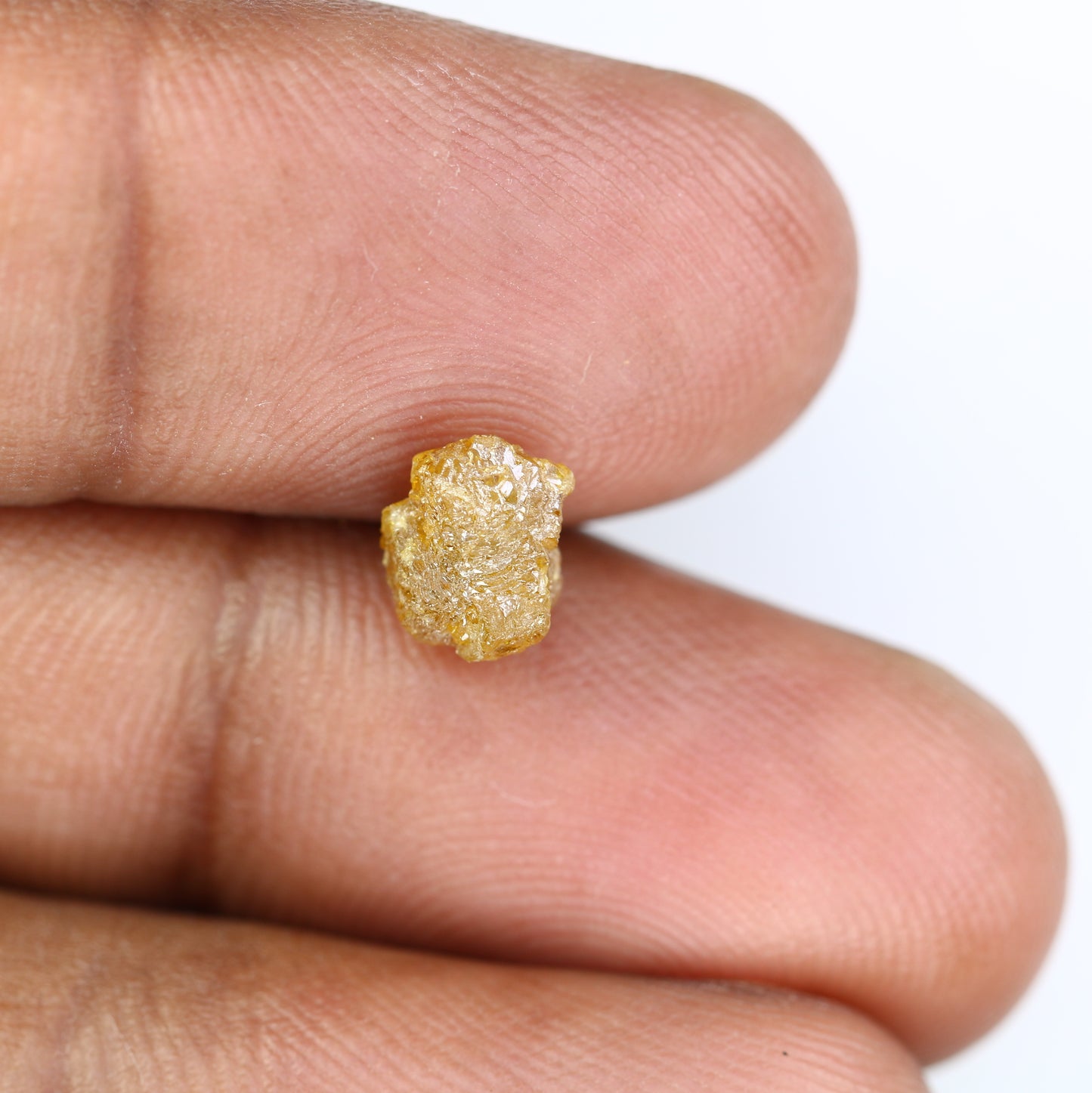 2.17 CT Yellow Rough Irregular Cut Raw Diamond For Engagement Ring - JayKrishna Diamond