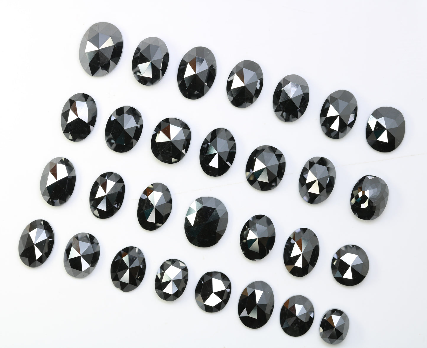 0.47 CT To 1.45 CT Oval Shape Black Diamond For Engagement Ring - JayKrishna Diamond