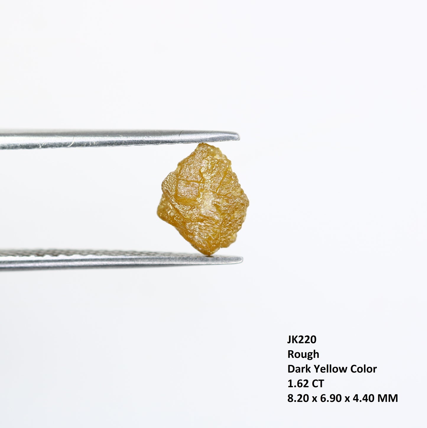 1.62 CT Dark Yellow Raw Irregular Cut Rough Diamond For Engagement Ring - JayKrishna Diamond