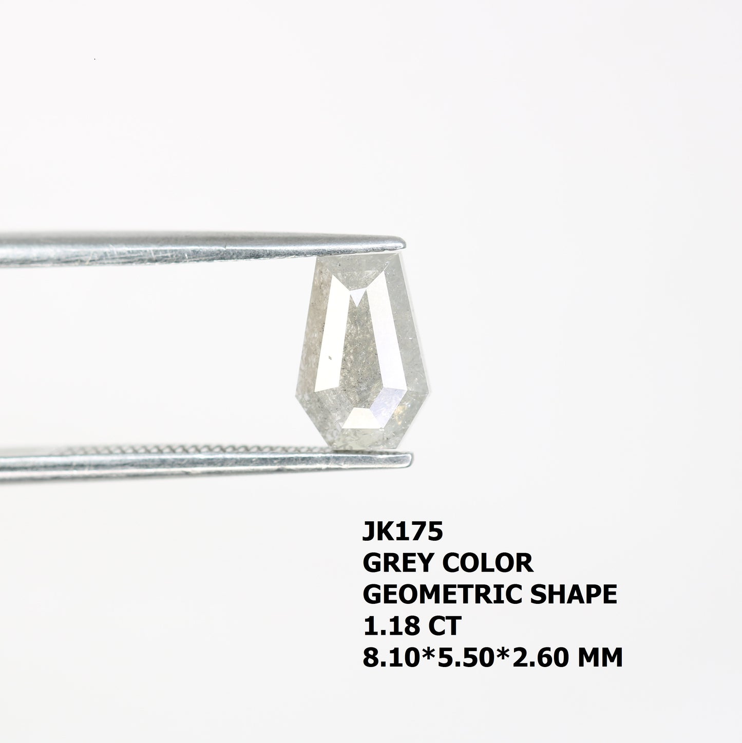 1.18 CT Grey Geometric Shape Diamond For Engagement Ring - JayKrishna Diamond