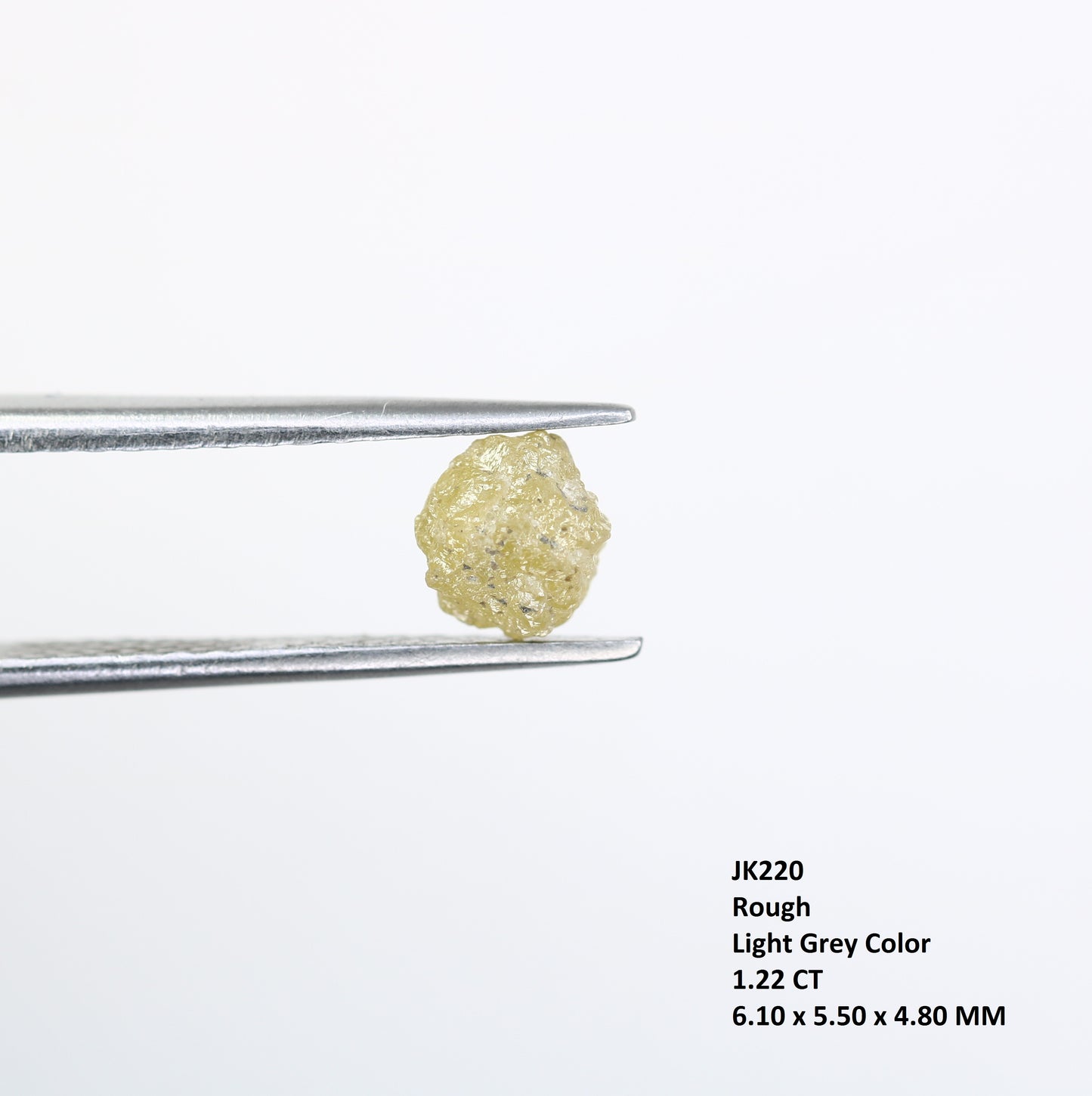 1.22 CT Light Grey Uncut Raw Rough Diamond For Engagement Ring - JayKrishna Diamond
