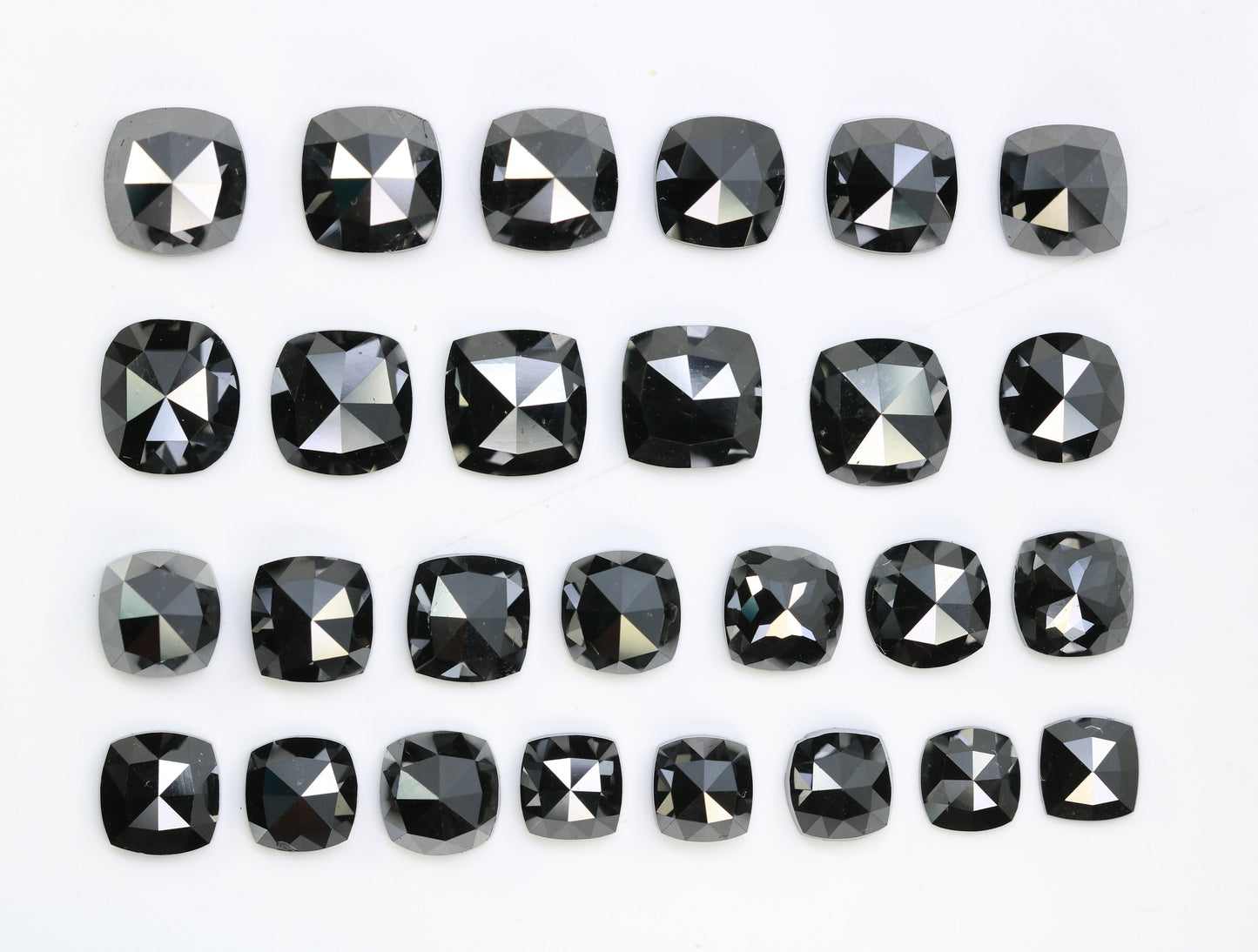 0.49 CT 1.92 CT Cushion Shape Natural Black Diamond For Engagement Ring - JayKrishna Diamond