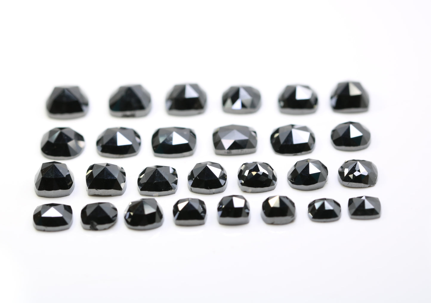 0.49 CT 1.92 CT Cushion Shape Natural Black Diamond For Engagement Ring - JayKrishna Diamond