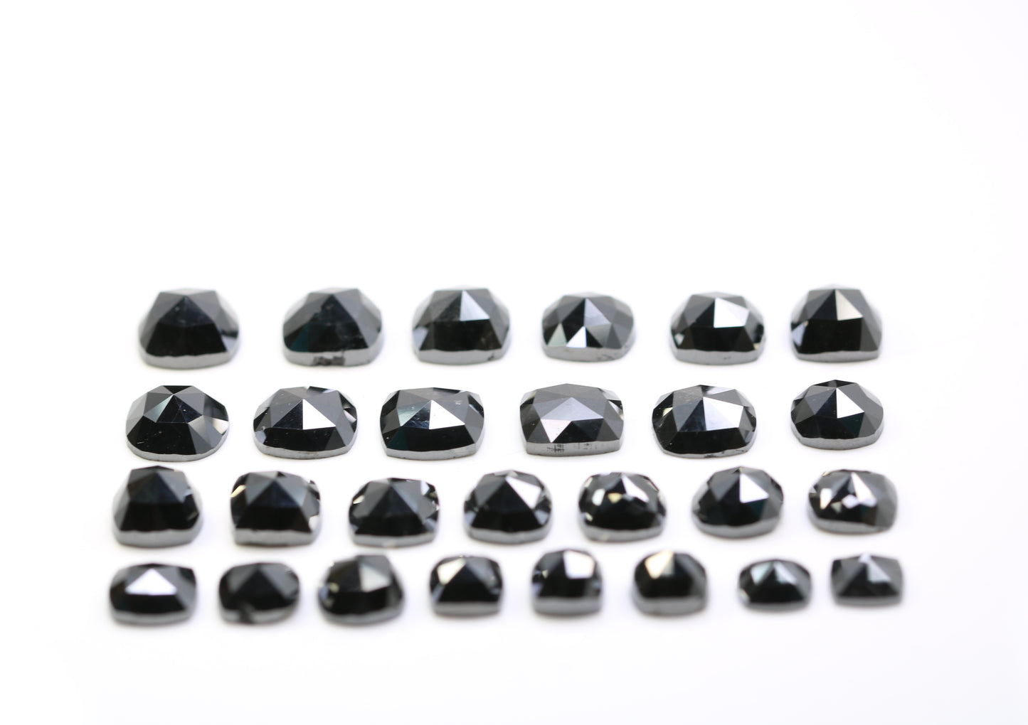 0.49 CT 1.92 CT Cushion Shape Natural Black Diamond For Engagement Ring - JayKrishna Diamond