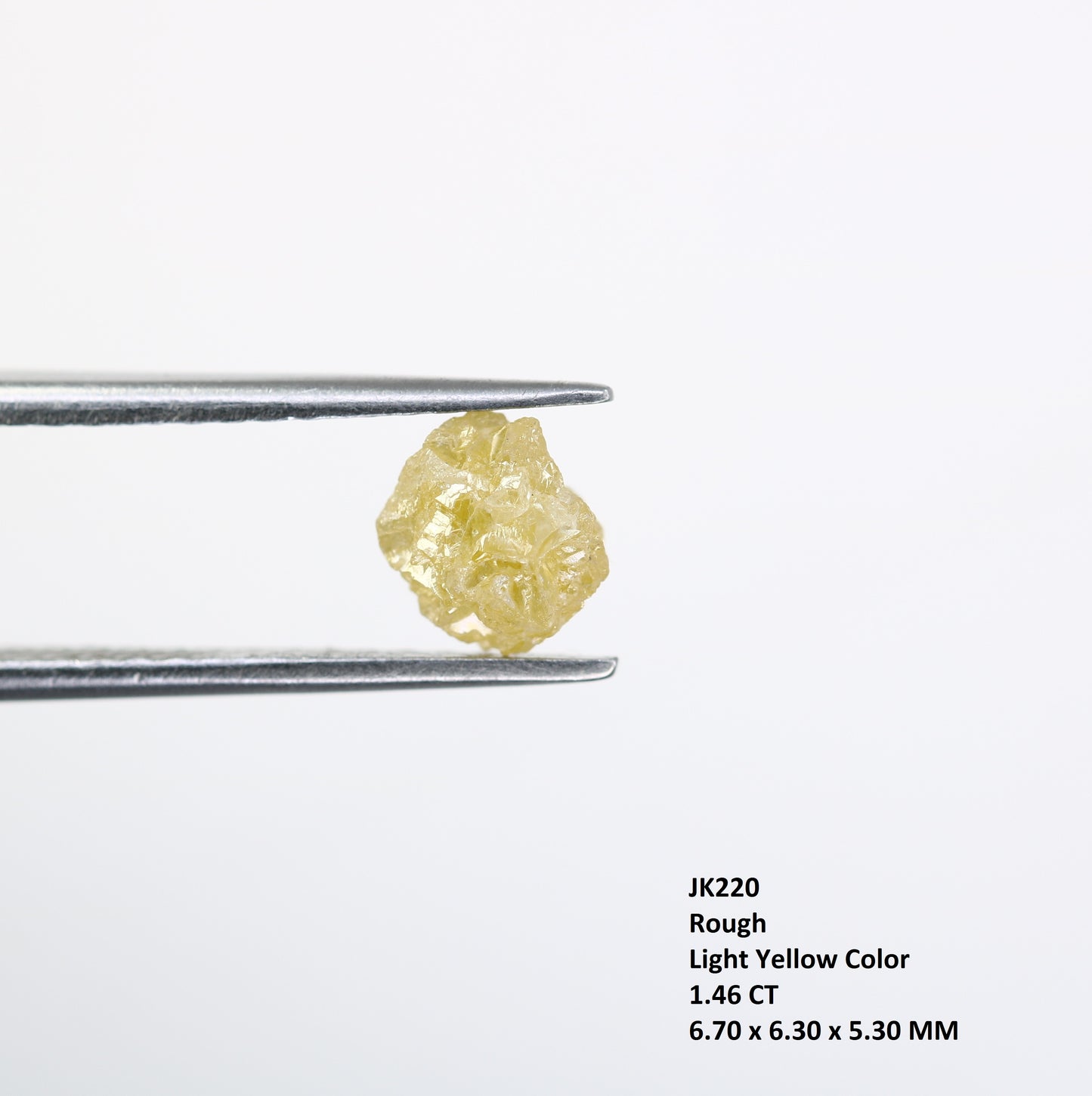 1.46 CT Raw Irregular Cut Light Yellow Rough Diamond For Engagement Ring - JayKrishna Diamond