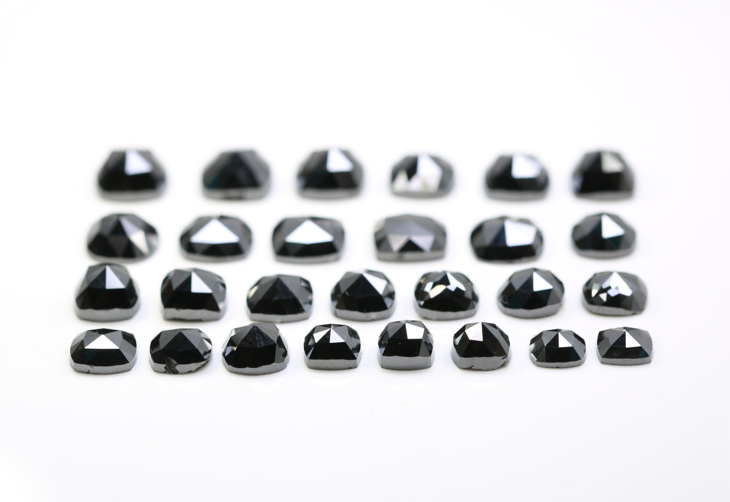 0.49 CT 1.92 CT Cushion Shape Natural Black Diamond For Engagement Ring - JayKrishna Diamond