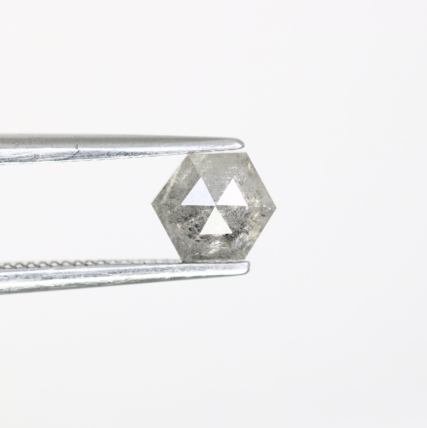 0.73 Carat Hexagon Cut Loose Salt And Pepper Diamond For Engagement Ring - JayKrishna Diamond
