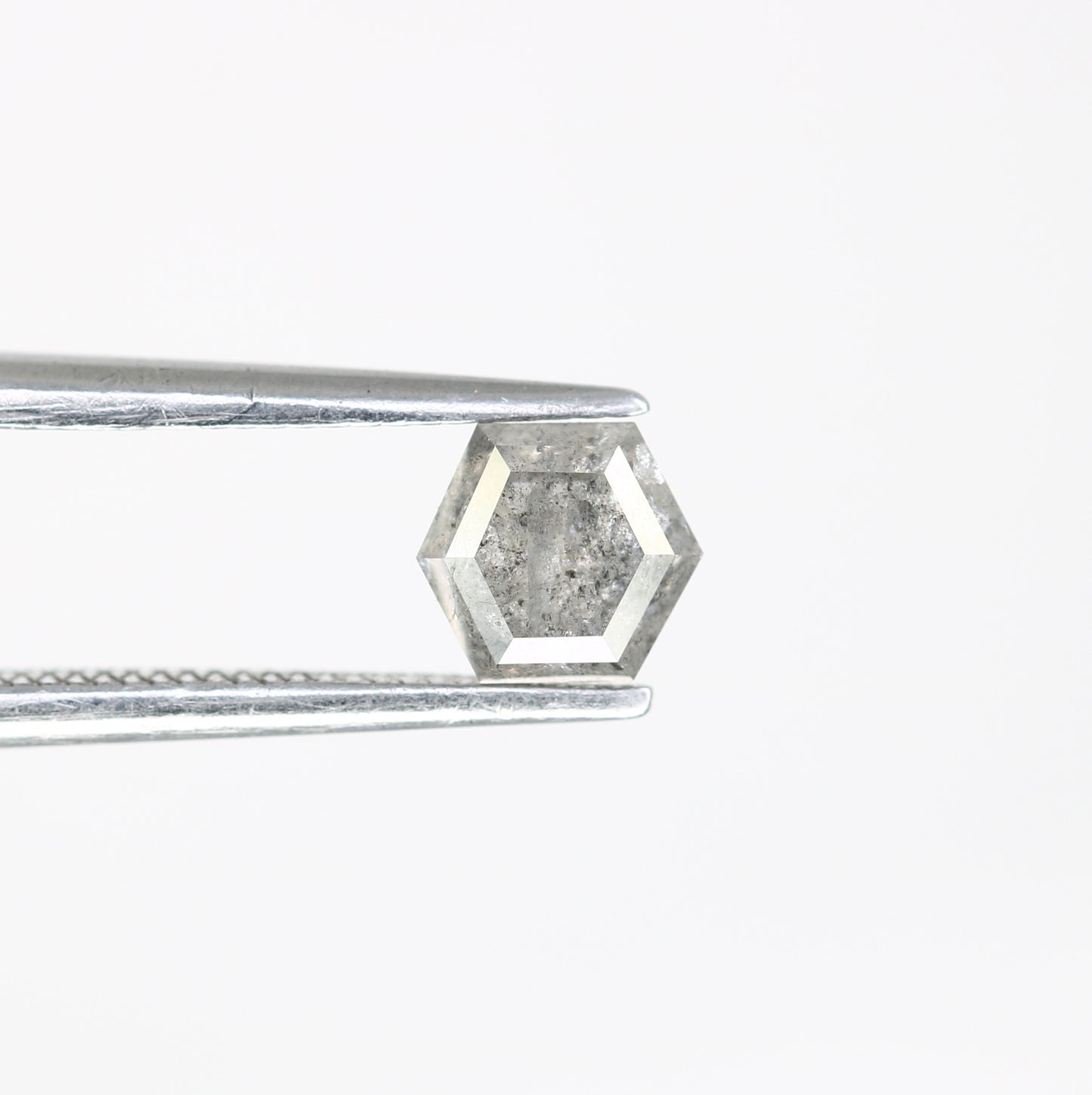 0.73 Carat Hexagon Cut Loose Salt And Pepper Diamond For Engagement Ring - JayKrishna Diamond