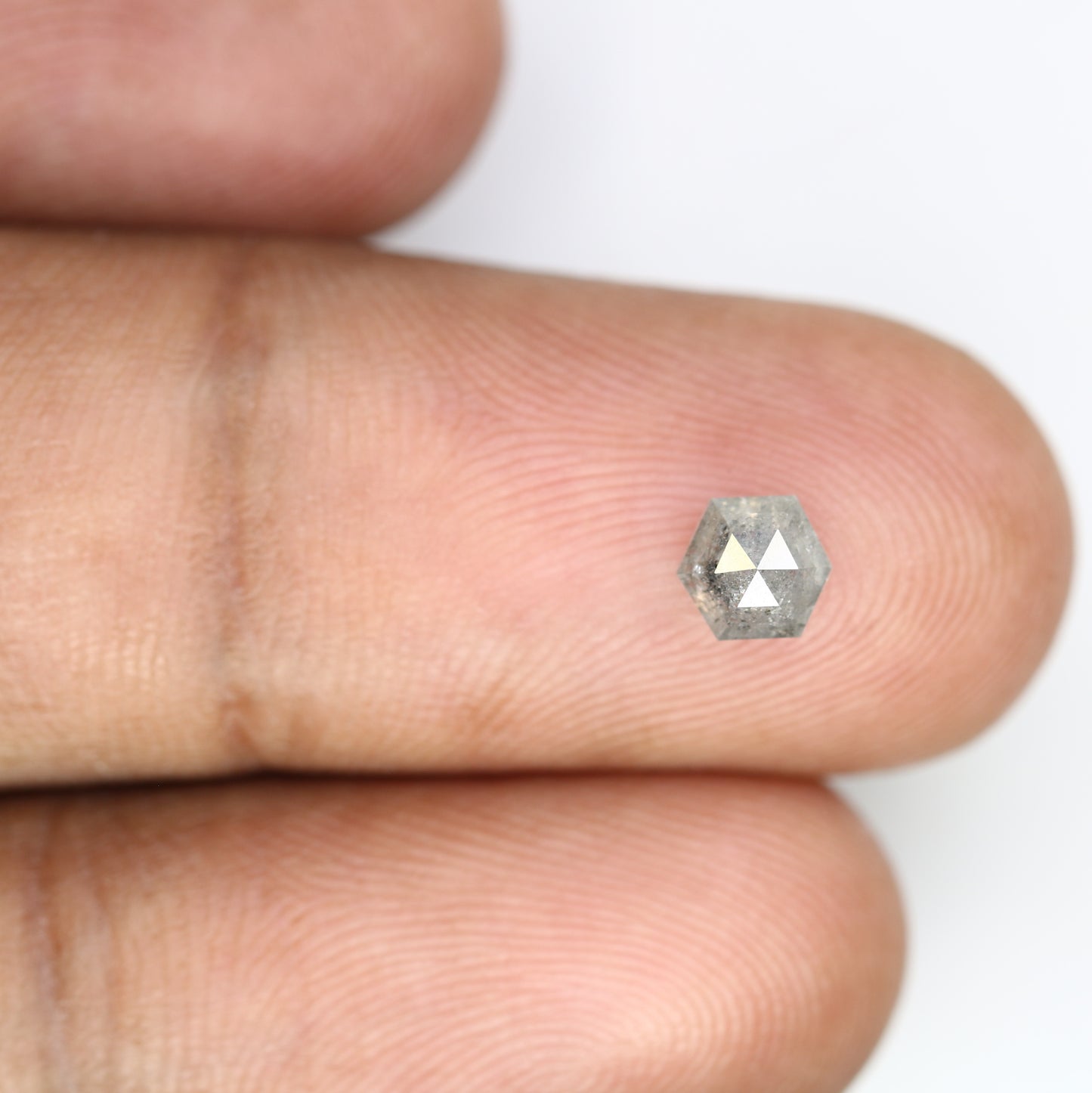 0.73 Carat Hexagon Cut Loose Salt And Pepper Diamond For Engagement Ring - JayKrishna Diamond