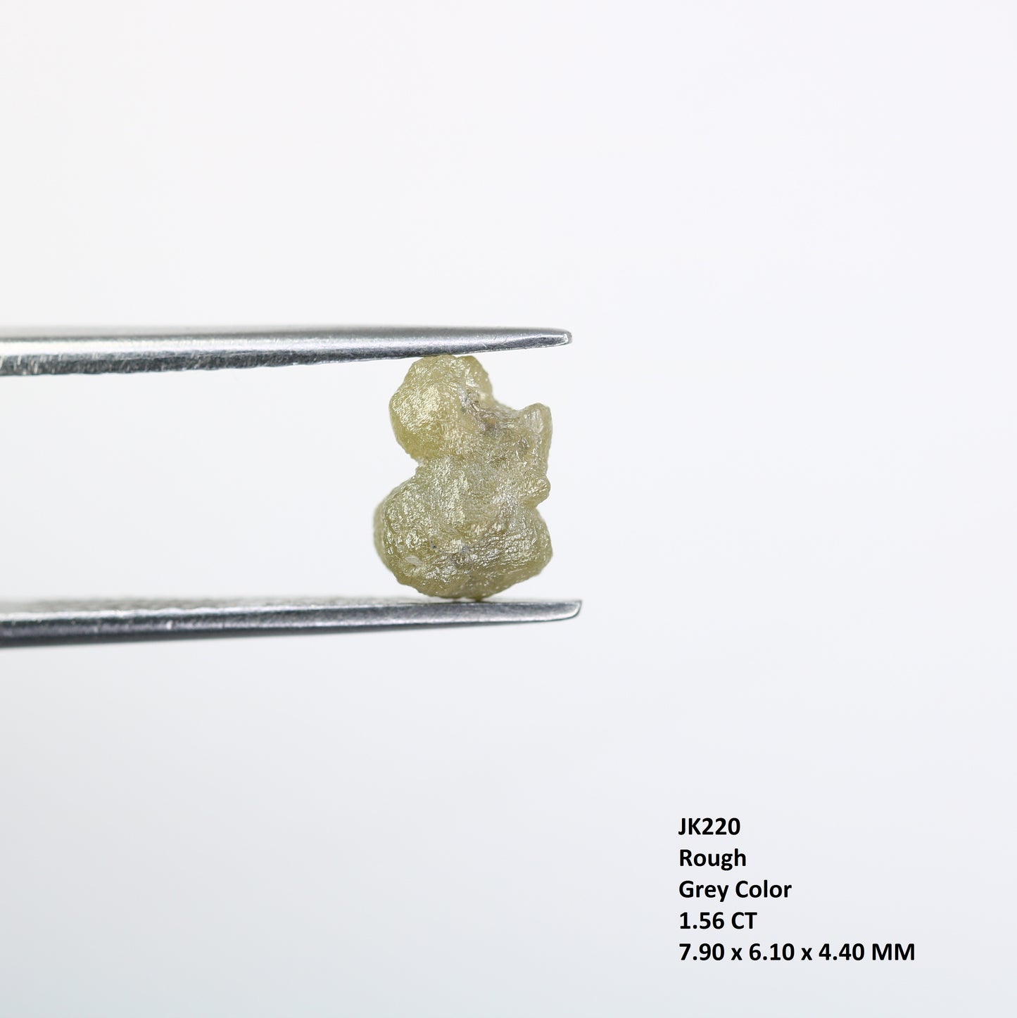 1.56 CT Uncut Grey Rough Diamond For Engagement Ring - JayKrishna Diamond