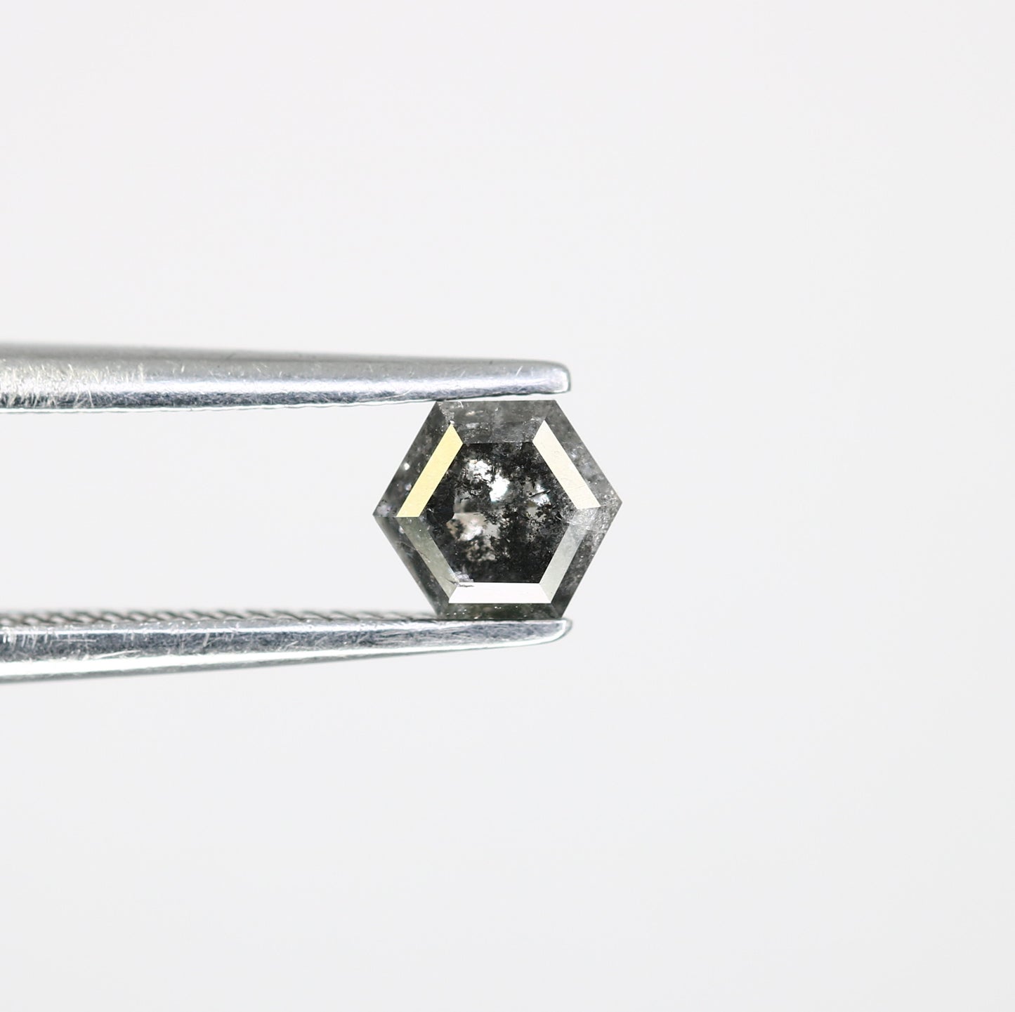 0.49 Ct 4.90 MM Loose Salt And Pepper Hexagon Shaped Diamond For Wedding Ring - JayKrishna Diamond