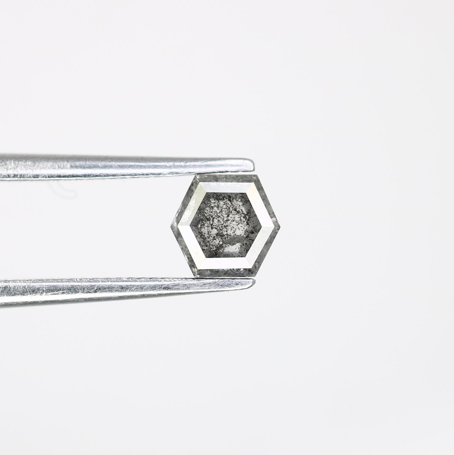 0.49 CT Salt And Pepper 4.60 MM Geometric Shape Diamond For Statement Ring - JayKrishna Diamond
