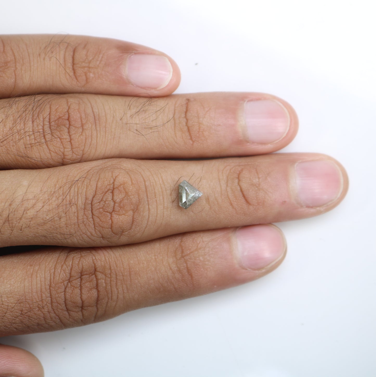 1.00 CT Diamond Shape Salt And Pepper Natural Diamond For Engagement Ring - JayKrishna Diamond