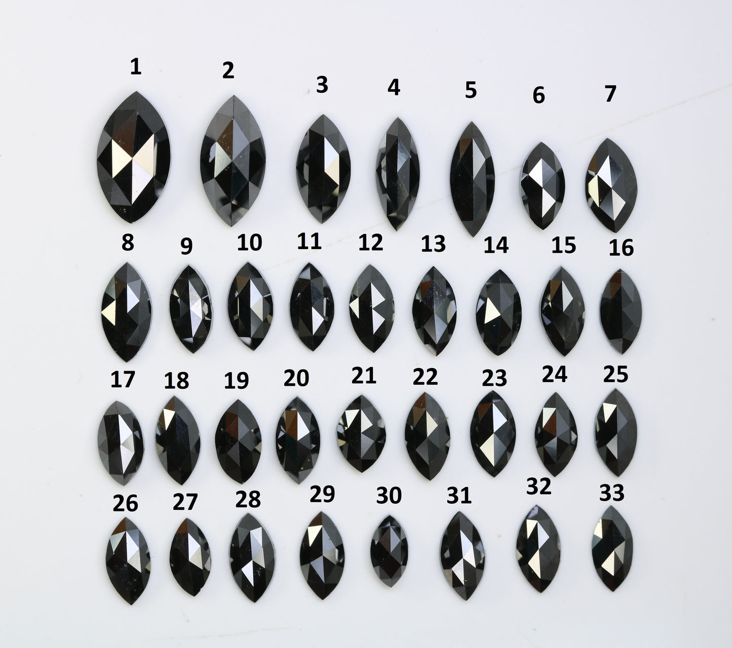 0.14 CT to 1.02 CT Natural Black Marquise Shape Loose Salt and Pepper Diamonds for Engagement Rings, Custom Jewelry, and Stylish Bracelets - JayKrishna Diamond