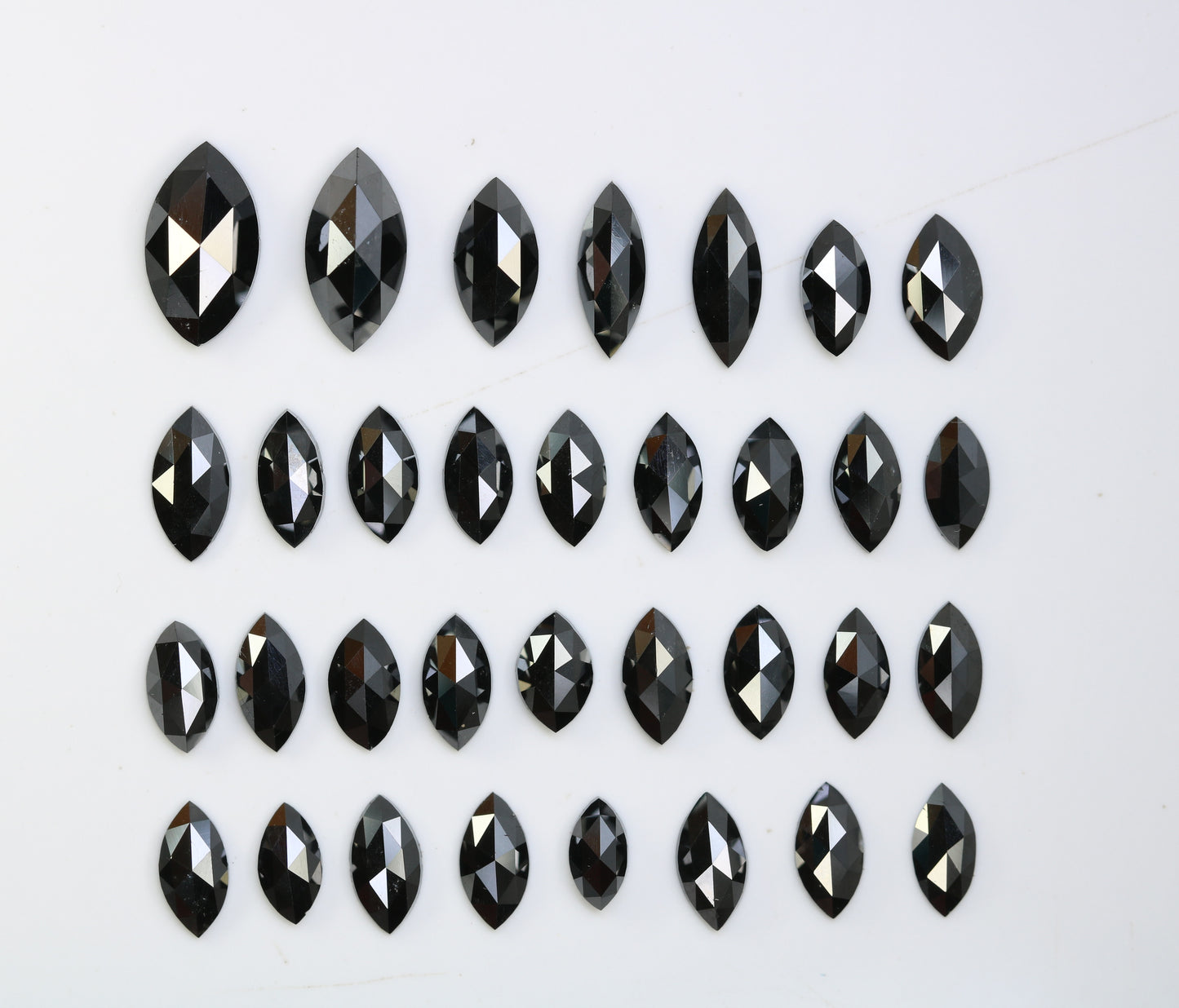 0.14 CT to 1.02 CT Natural Black Marquise Shape Loose Salt and Pepper Diamonds for Engagement Rings, Custom Jewelry, and Stylish Bracelets - JayKrishna Diamond