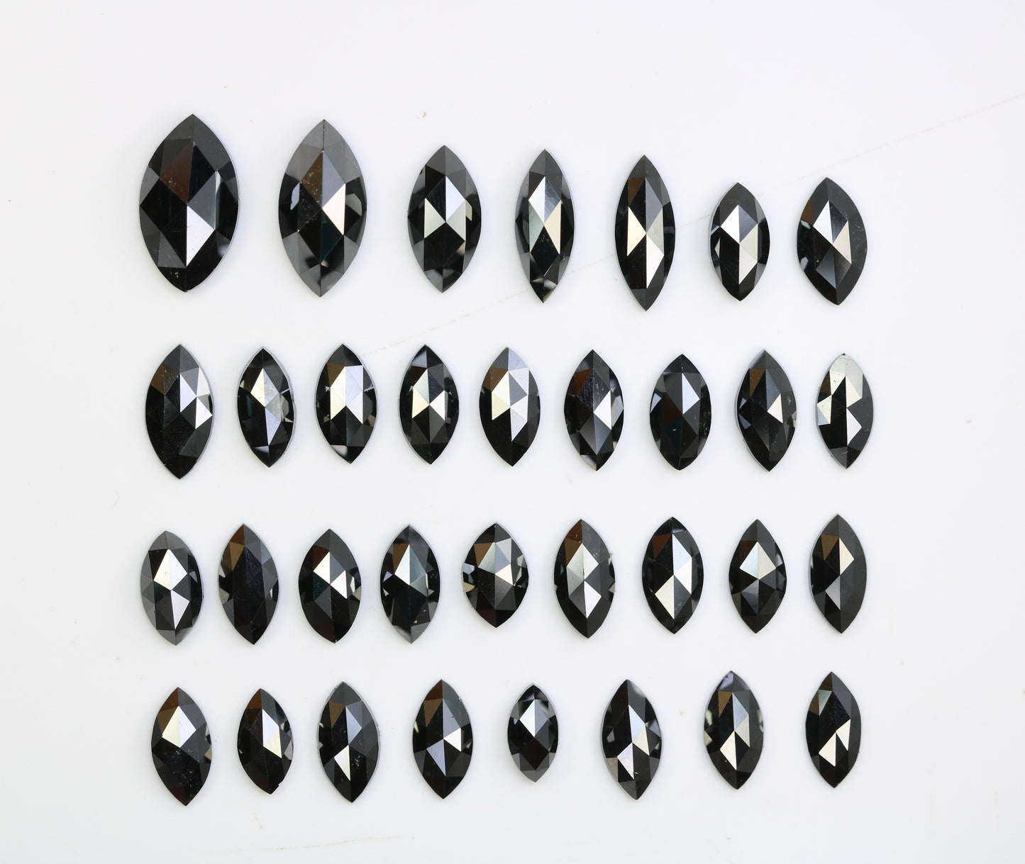 0.14 CT to 1.02 CT Natural Black Marquise Shape Loose Salt and Pepper Diamonds for Engagement Rings, Custom Jewelry, and Stylish Bracelets - JayKrishna Diamond