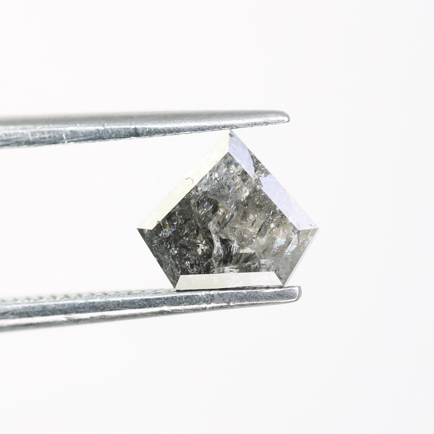 1.01 CT Diamond Shape Salt And Pepper Loose Diamond For Engagement Ring - JayKrishna Diamond