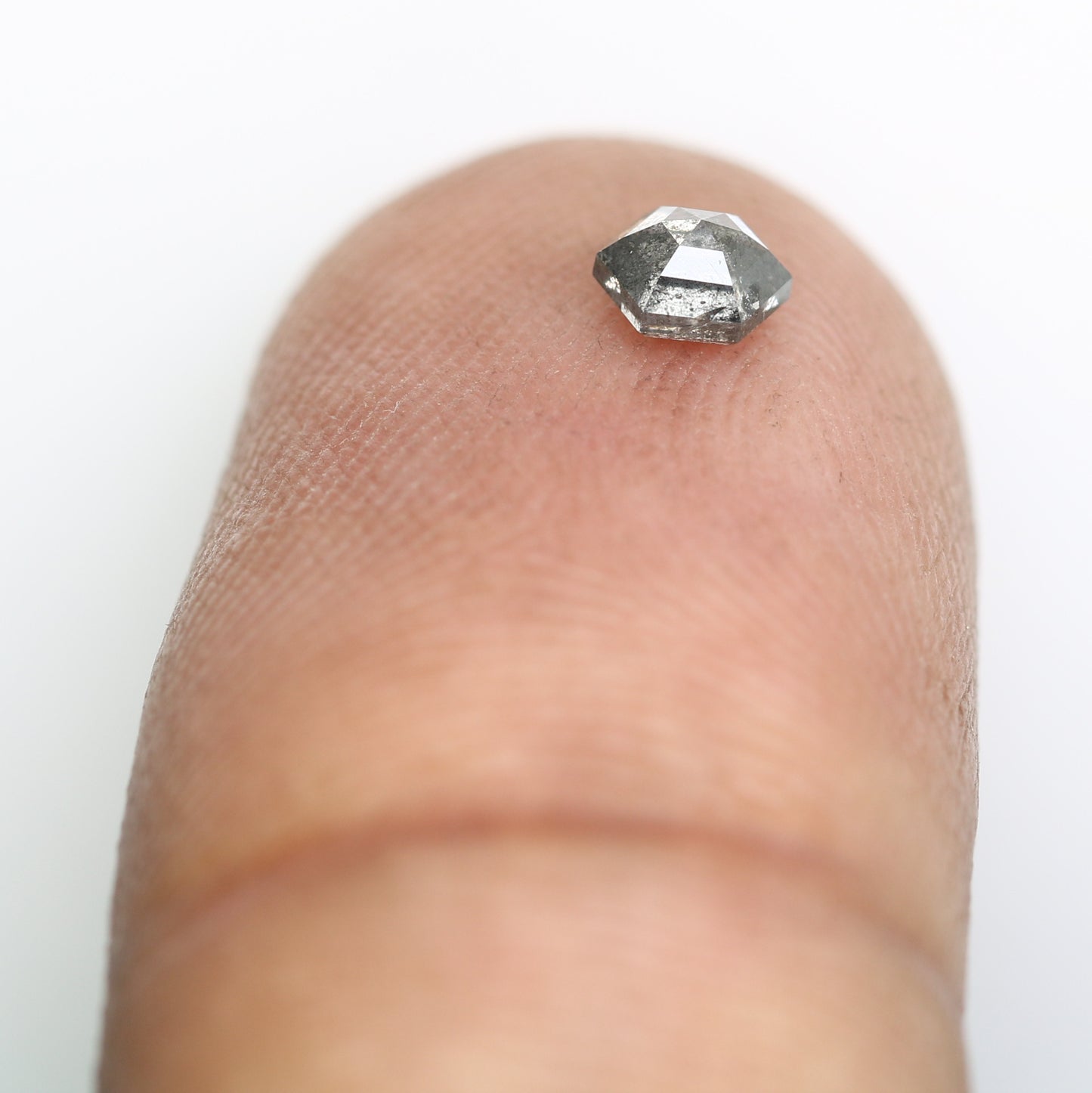 0.31 Carat Salt and Pepper 4.20 MM Hexagon Shape Diamond – Perfect for Proposal Rings | Unique Salt and Pepper Hexagon Diamond - JayKrishna Diamond
