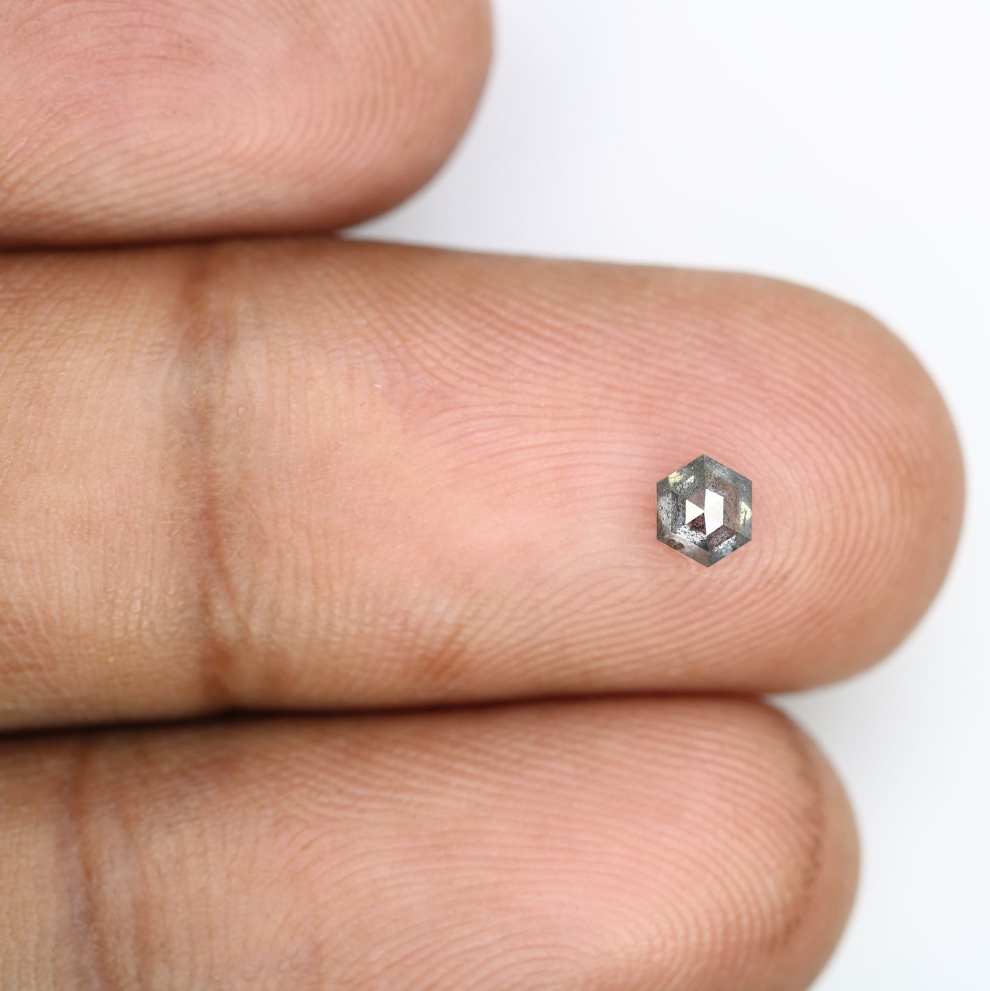 0.31 Carat Salt and Pepper 4.20 MM Hexagon Shape Diamond – Perfect for Proposal Rings | Unique Salt and Pepper Hexagon Diamond - JayKrishna Diamond