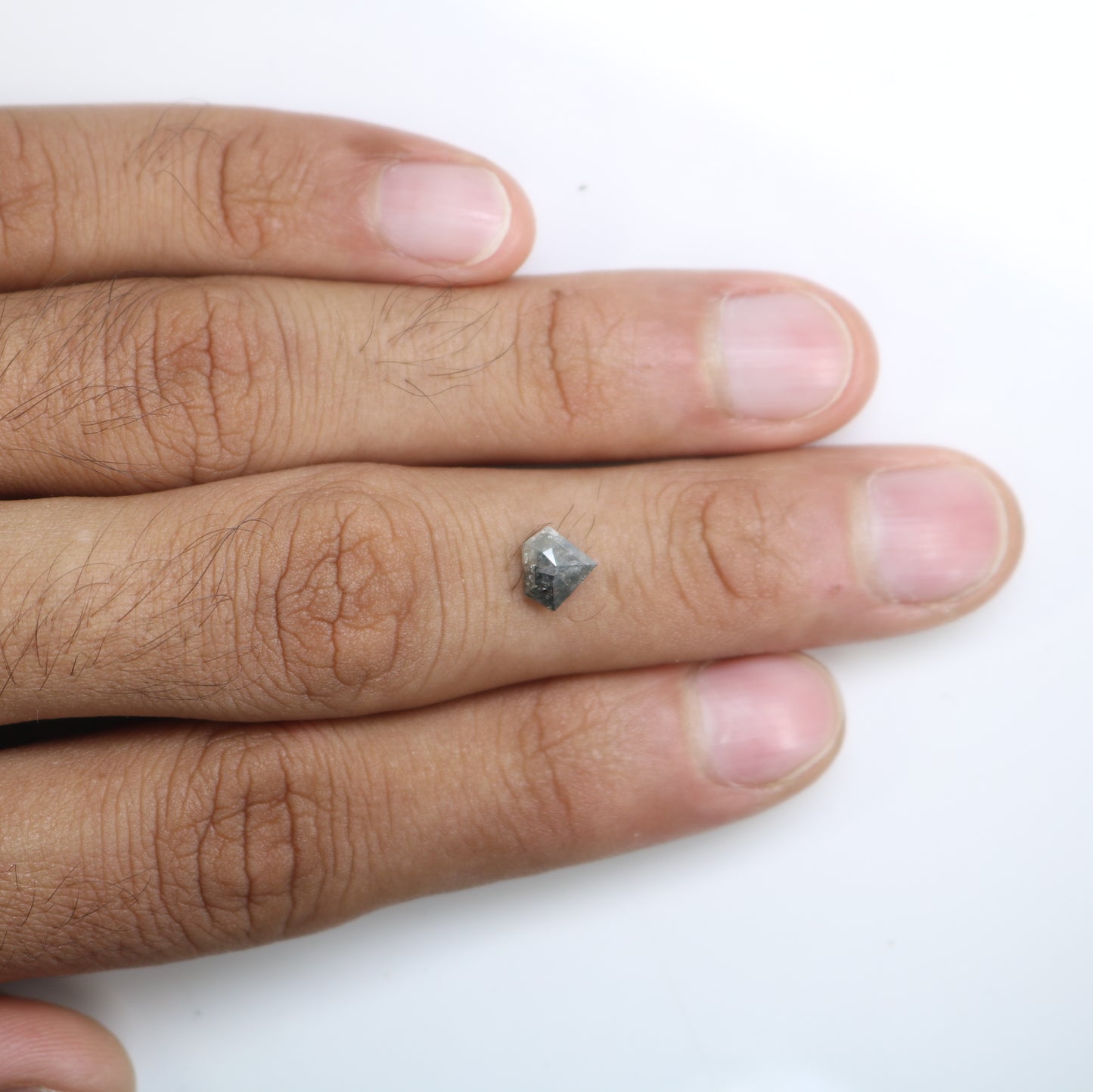 1.01 CT Diamond Shape Salt And Pepper Loose Diamond For Engagement Ring - JayKrishna Diamond