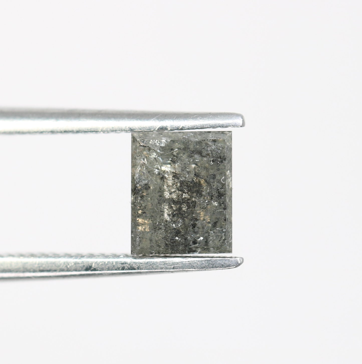 0.77 CT Natural Salt And Pepper Geometric Shape Diamond For Engagement Ring - JayKrishna Diamond